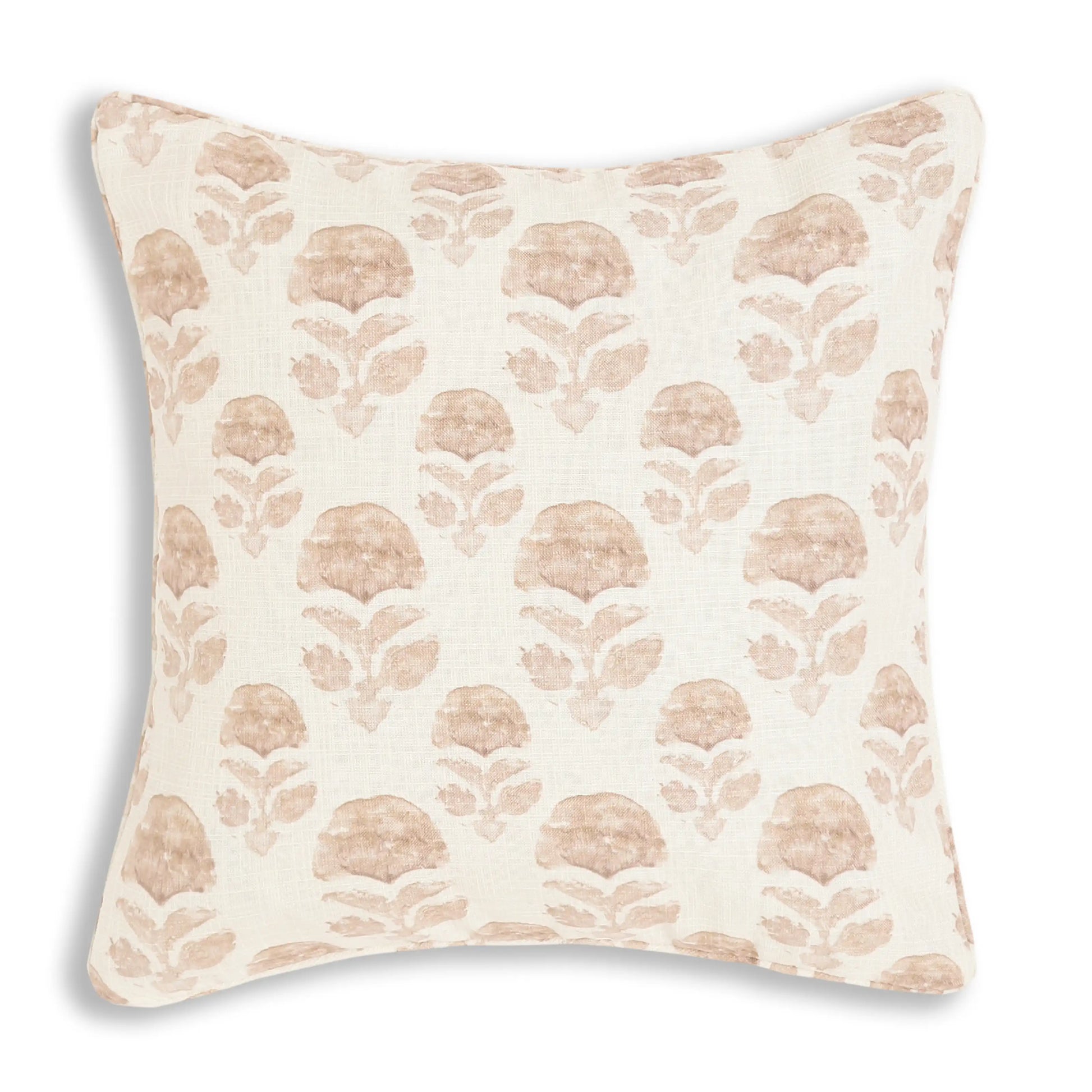 Espricia Printed Cushion Cover | Jaipuri Tales Warm Oat / Cushion Cover (51cm x 51cm)