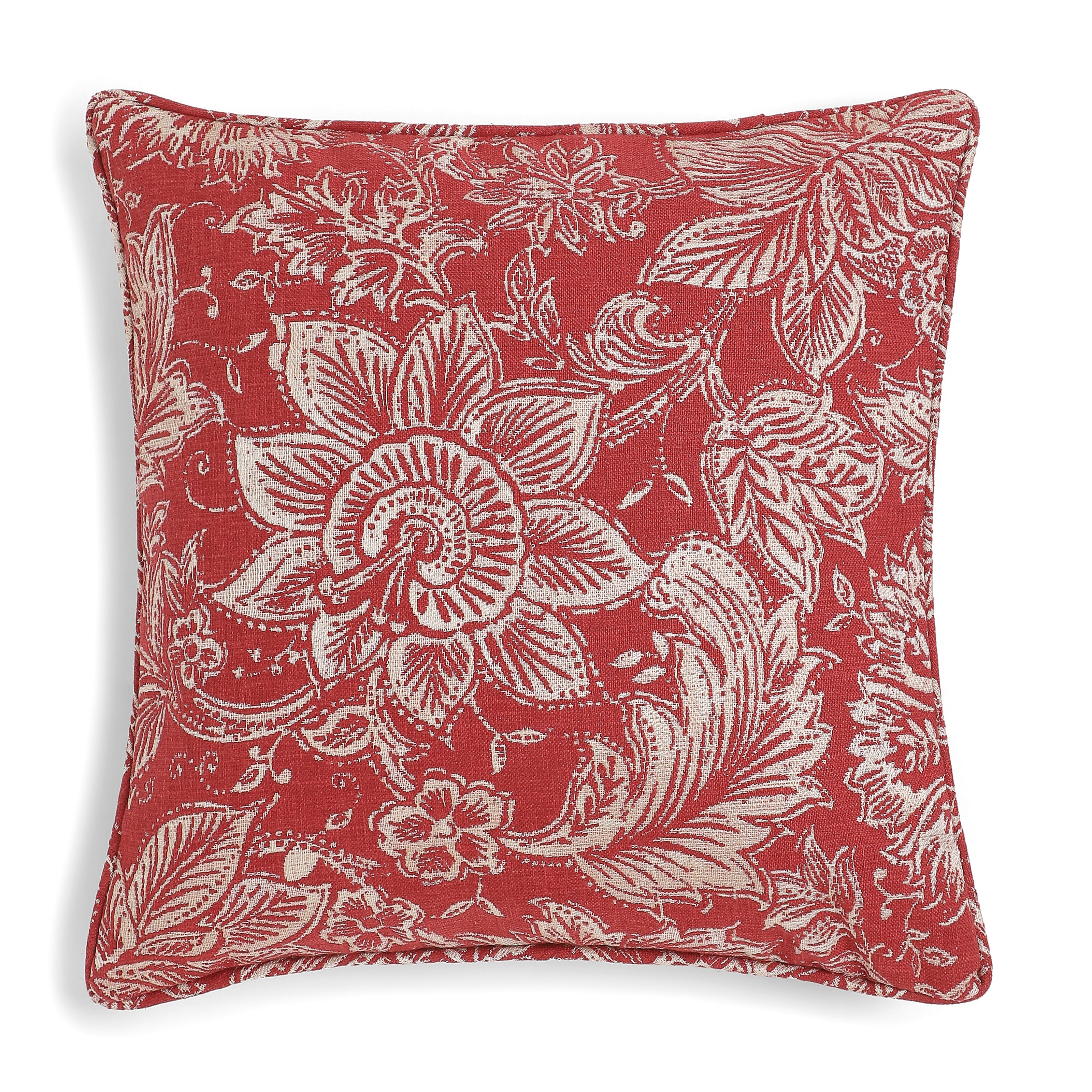 Vissencia 336 GSM Poly-Cotton Cushion Cover | Ruby Red