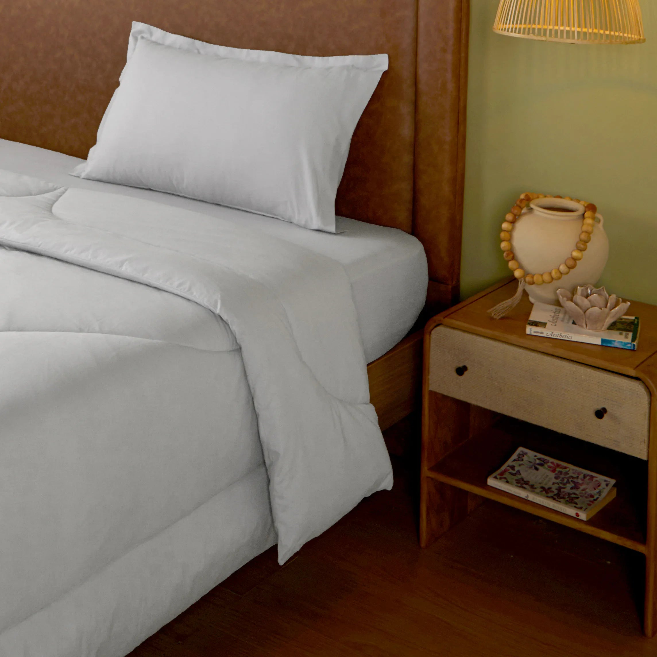Paleto | Everyday Hues Cotton Solid Dyed 120GSM Comforter-Grey Grey / Single