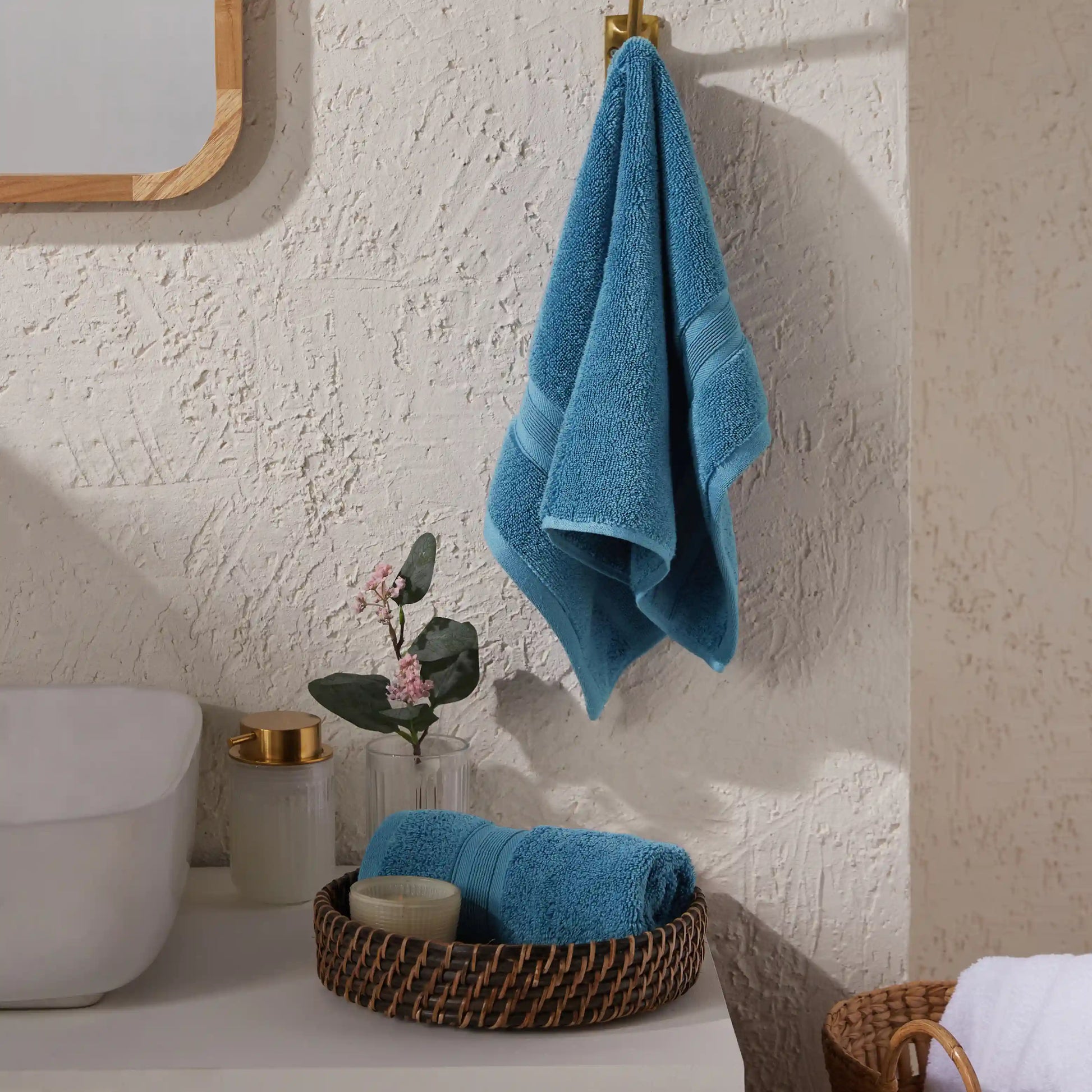 Pelushe Zero Twist 100% Cotton Hand Towel Moonlight Blue / Hand Towel (40cm x 60cm)