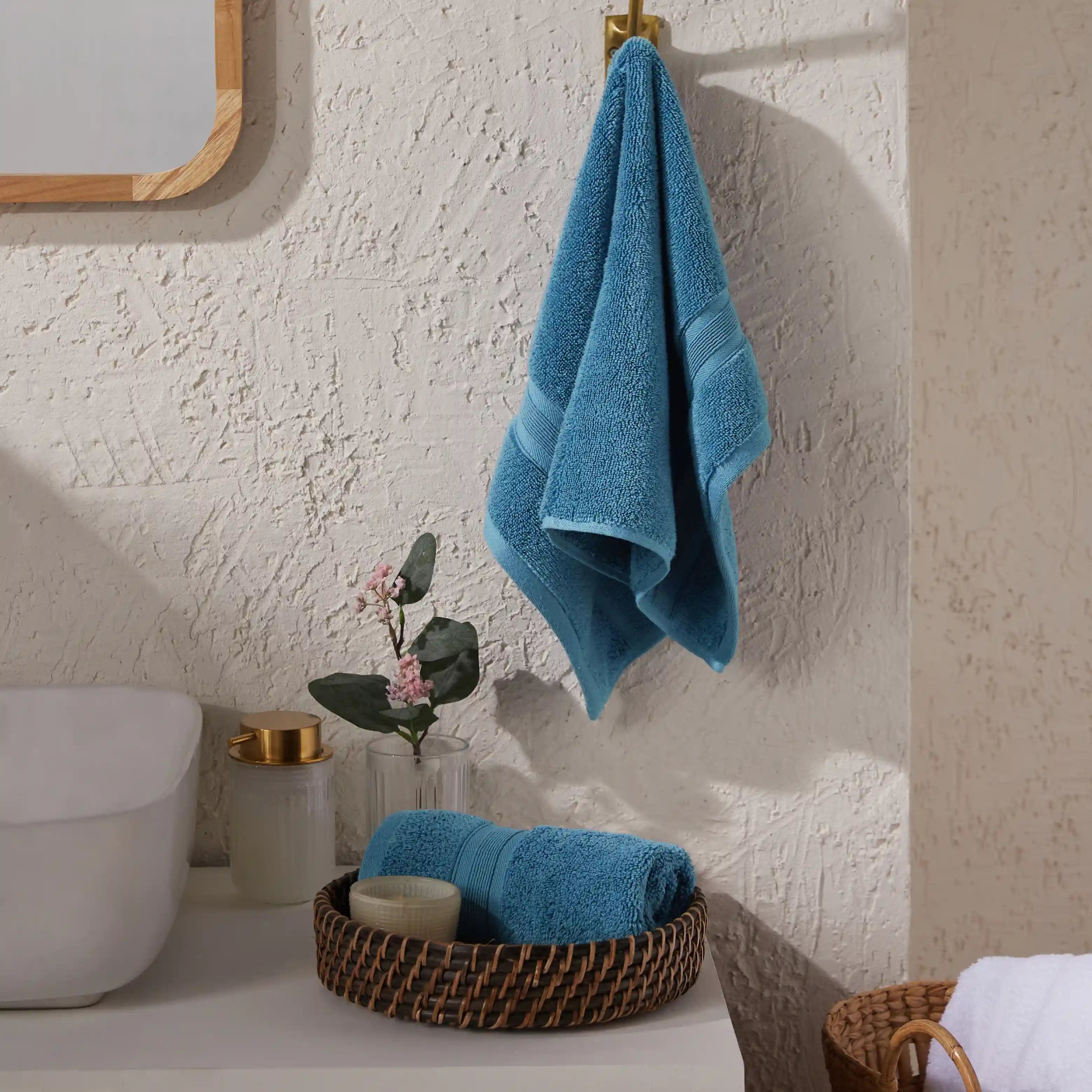 Pelushe Zero Twist 100% Cotton Hand Towel Moonlight Blue / Hand Towel (40cm x 60cm)