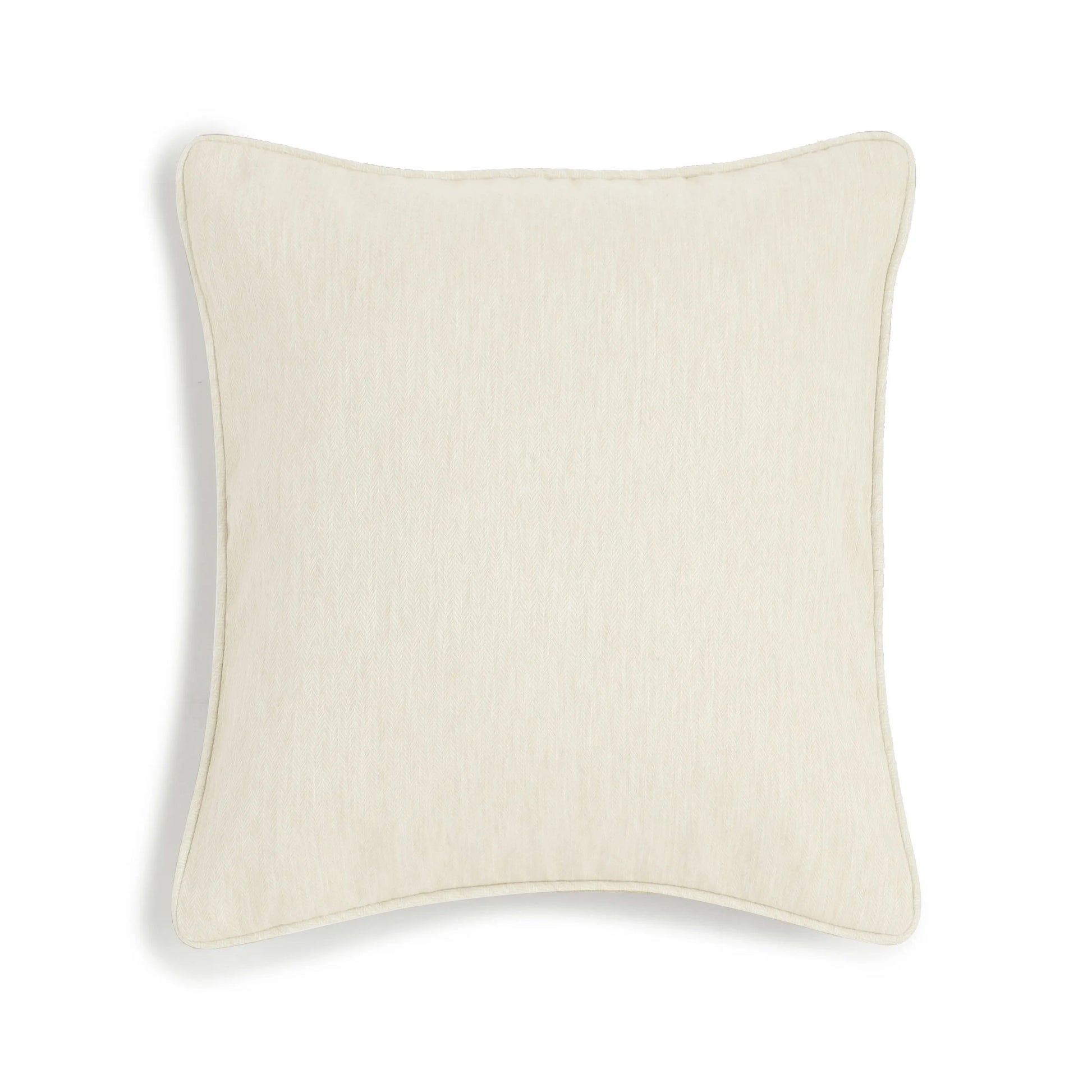 Vissencia Solid Cushion Cover | Textured Weaves Cream / Cushion Cover (41cm x 41cm)