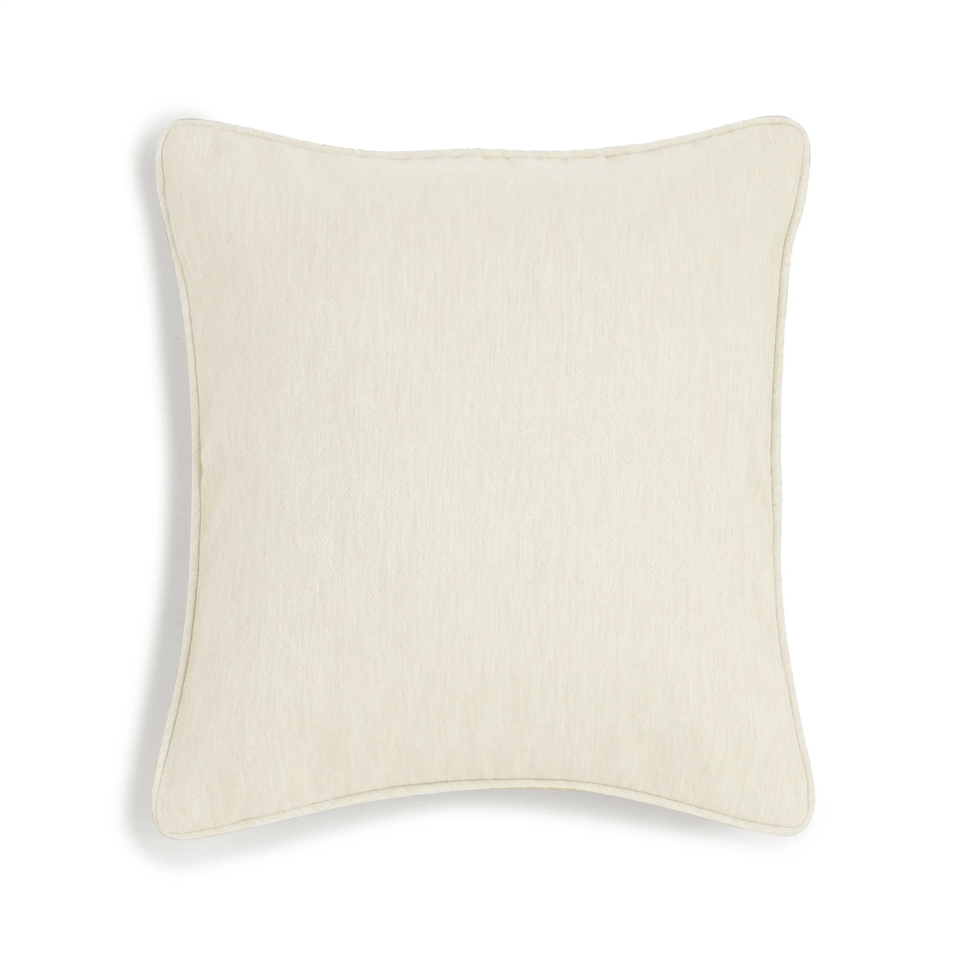 Vissencia Solid Cushion Cover | Textured Weaves Cream / Cushion Cover (41cm x 41cm)