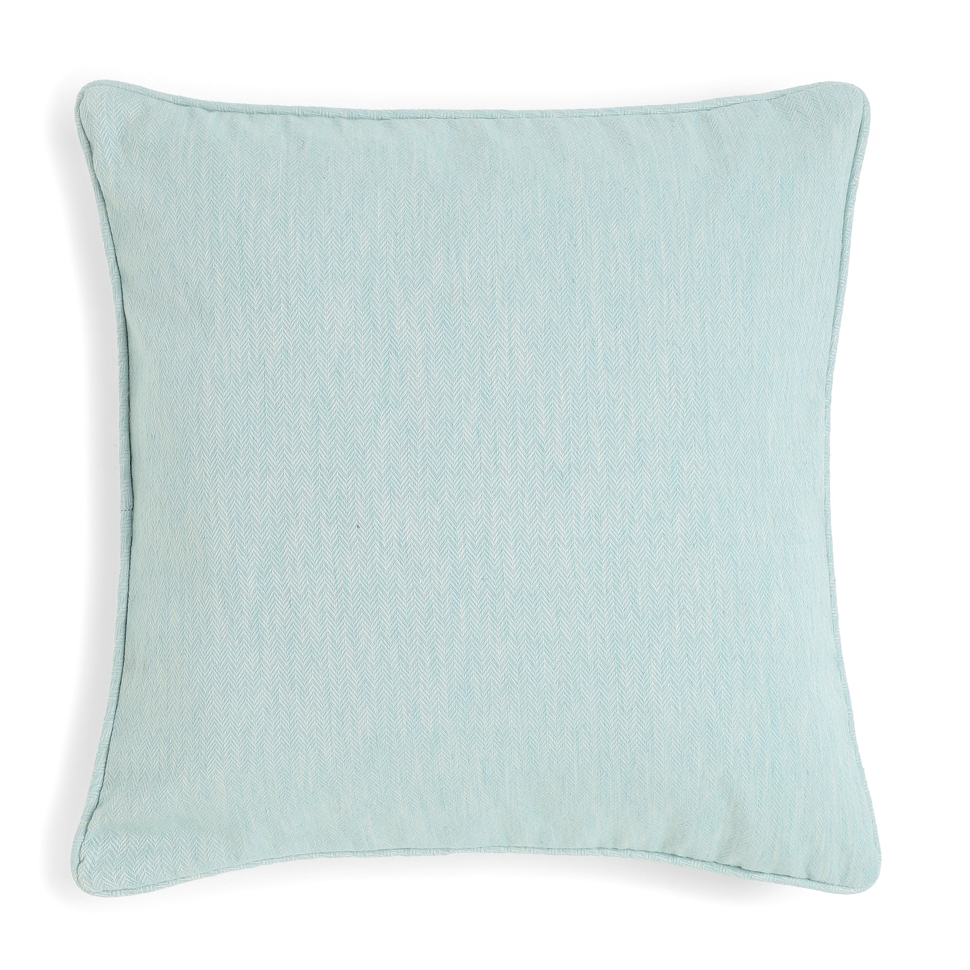 Vissencia 282 GSM Poly-Cotton-Linen Cushion Cover | Blue Sky