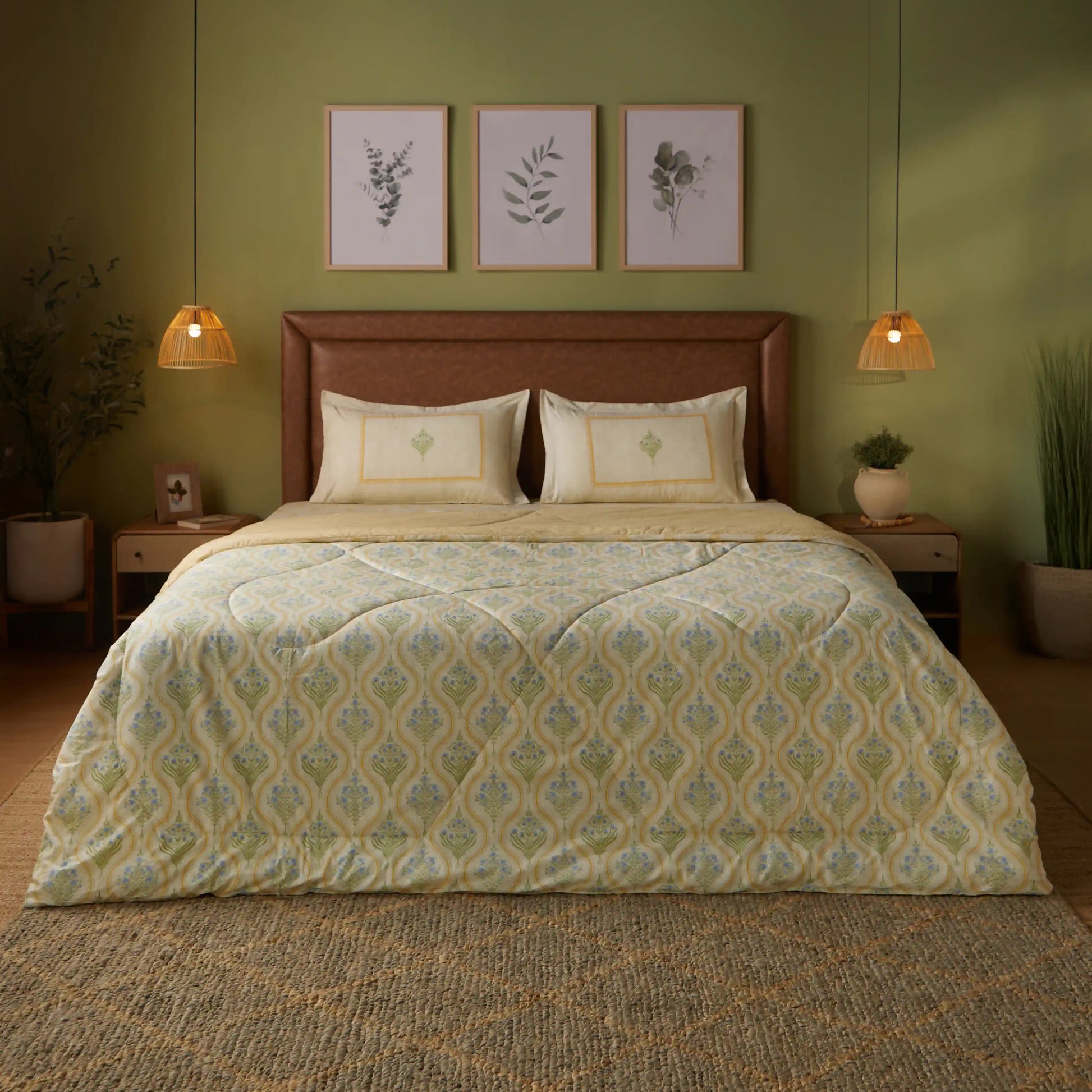 Chippa Lane 100% 240GSM Cotton Comforter Mustard / Double