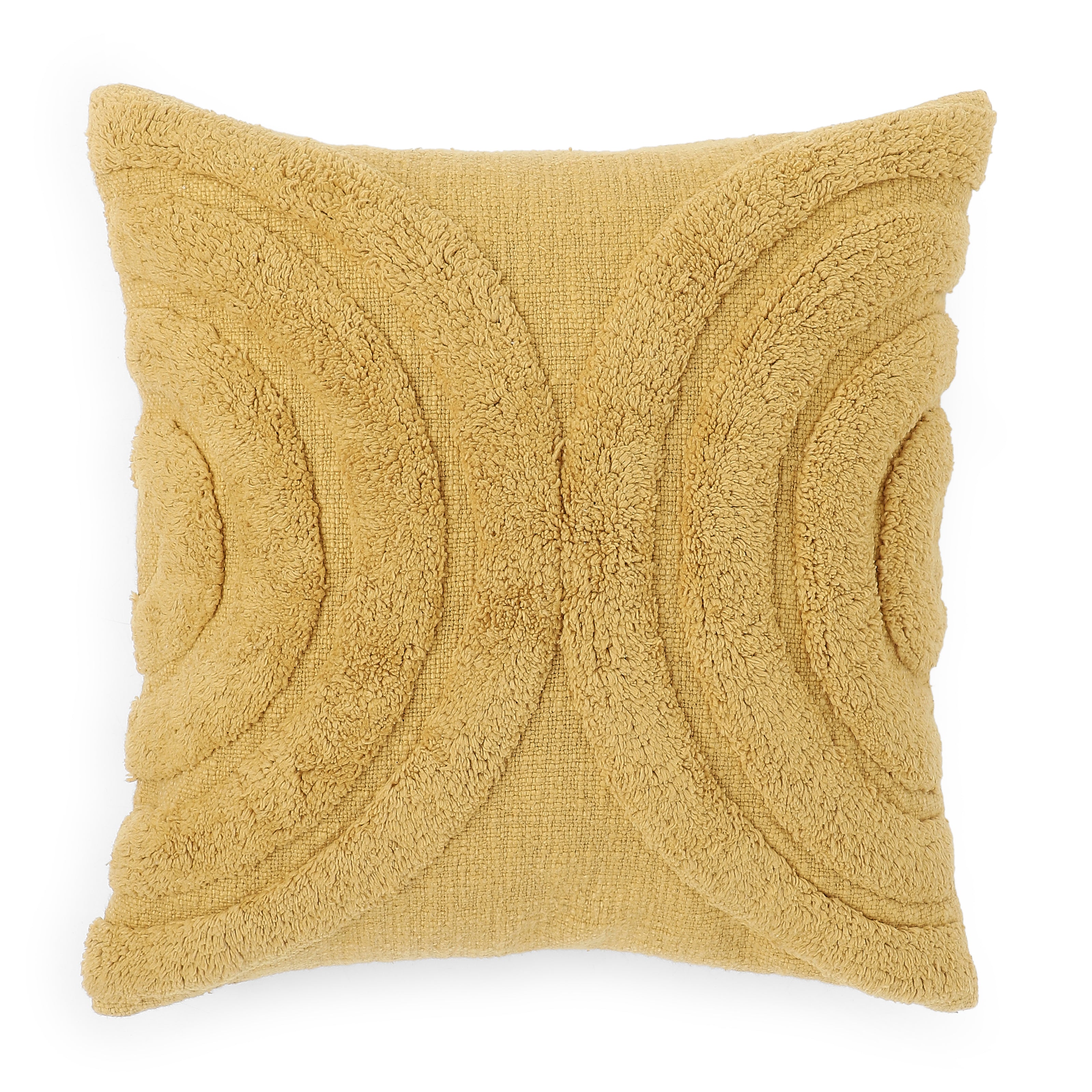 Espricia 100% Cotton Cushion Cover | Mustard