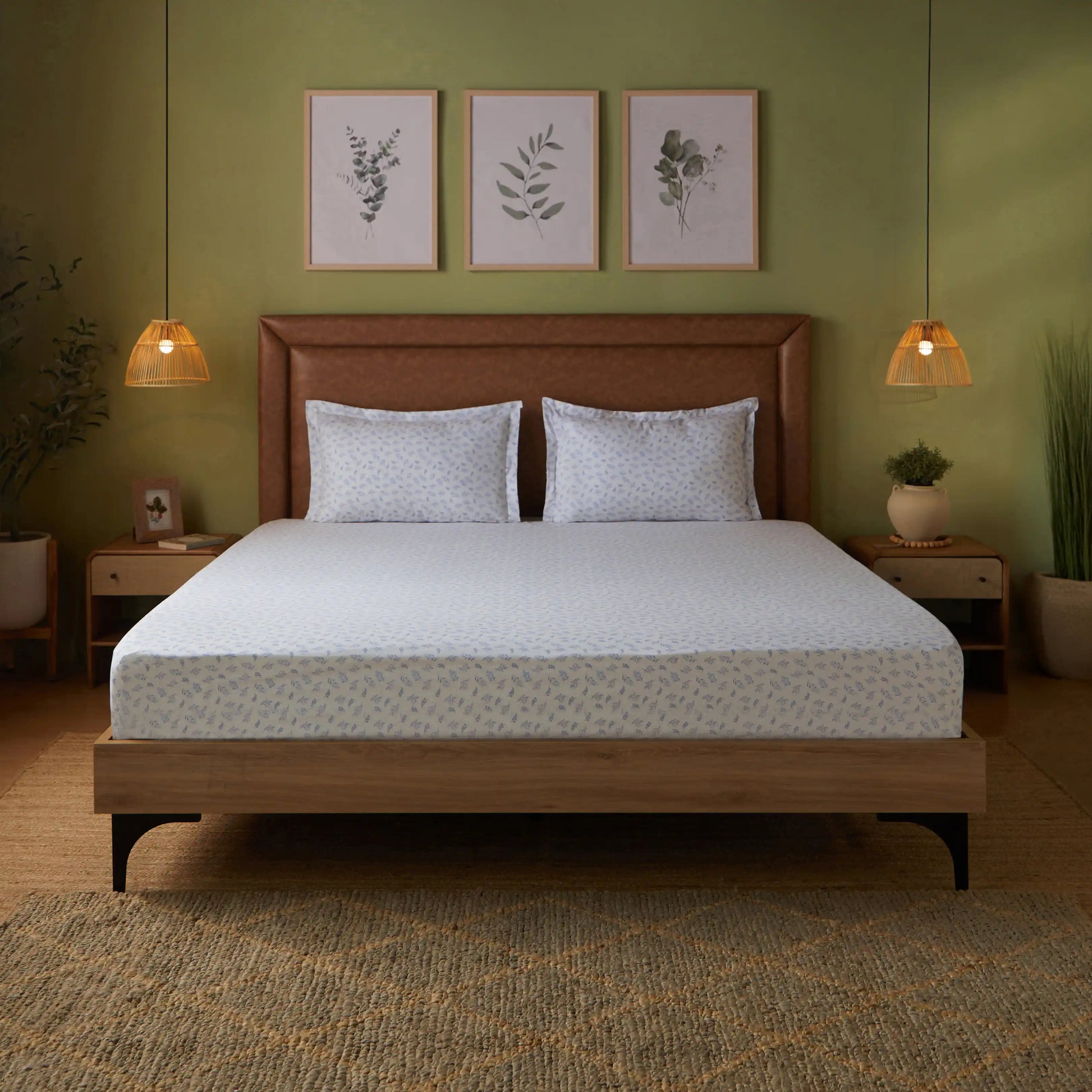 Bloomshire Classic 100% Cotton Fitted Sheet Set Purple / King