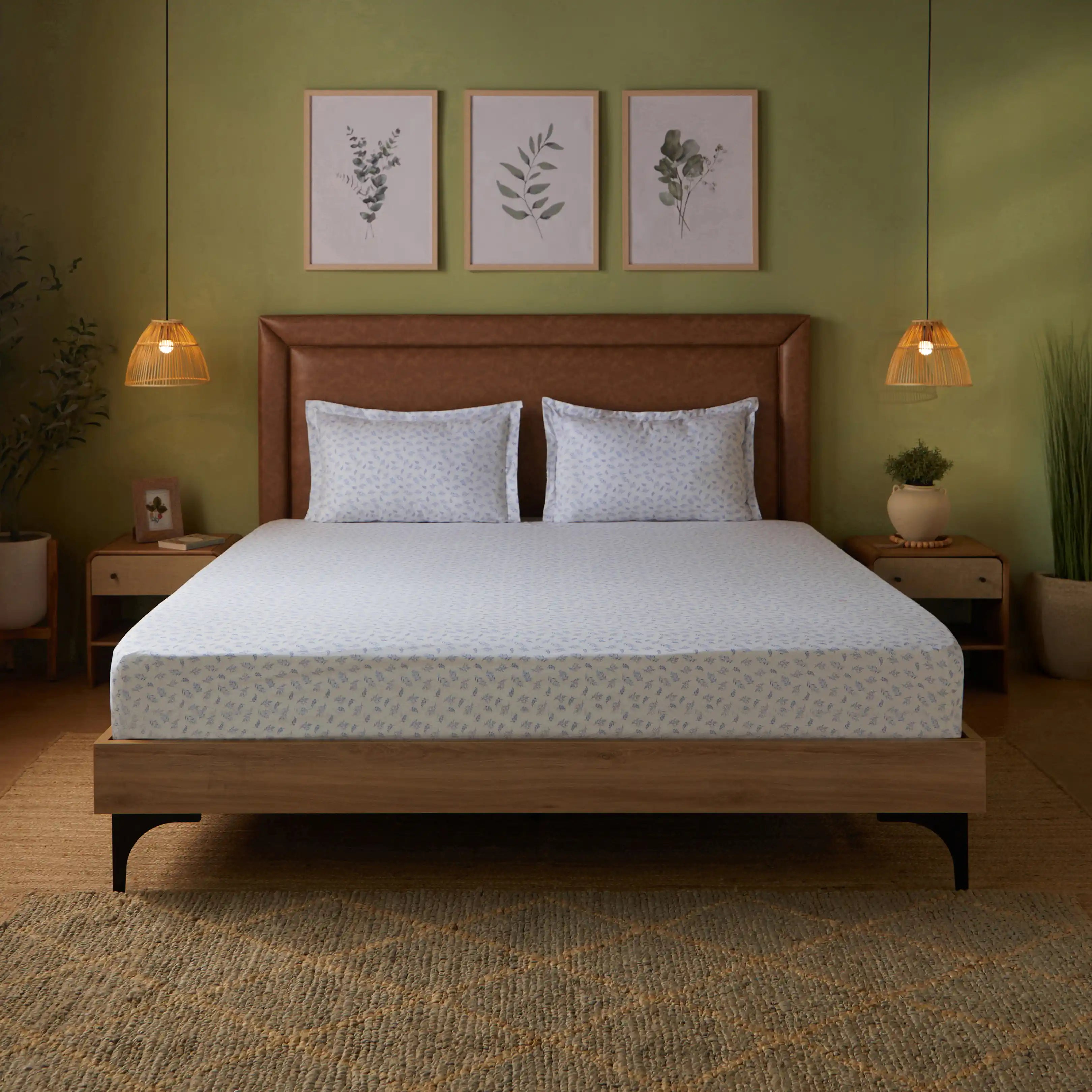 Bloomshire Classic 100% Cotton Fitted Sheet Set Purple / King