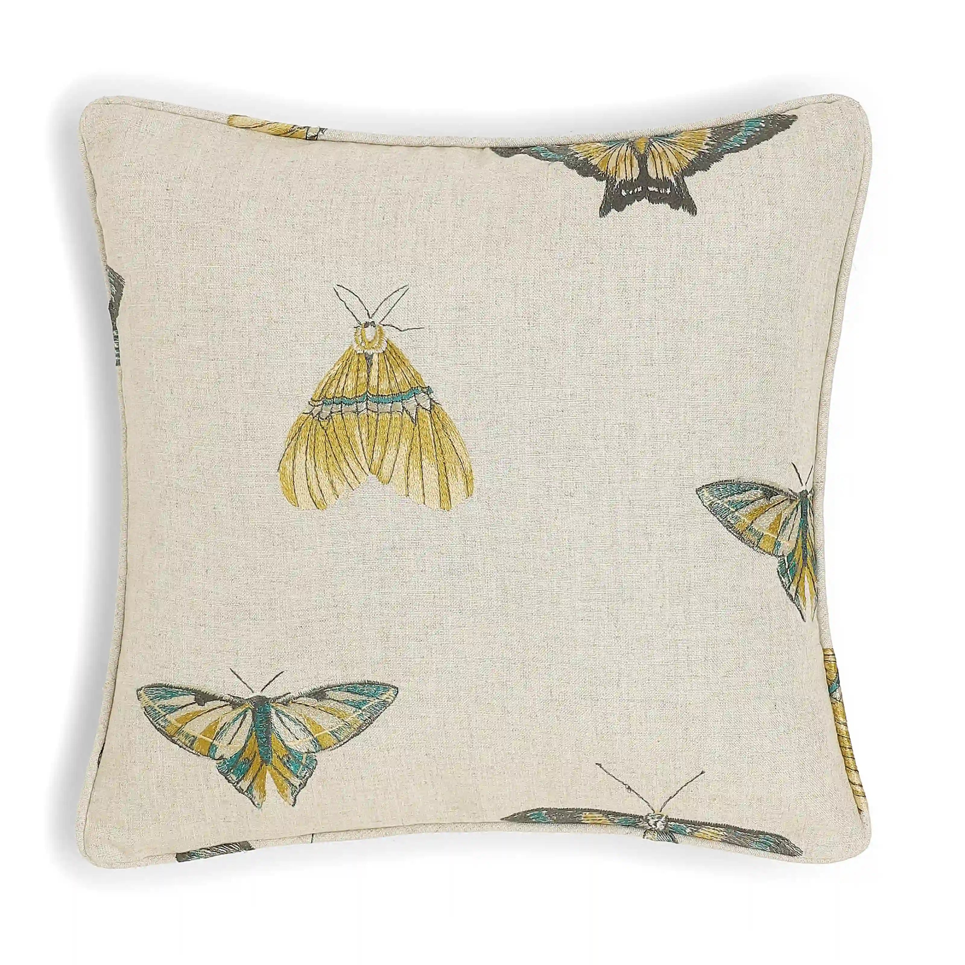 Estrella Embroiderd Cushion Cover | Dragonfly Mystic Teal / Cushion Cover (41cm x 41cm)