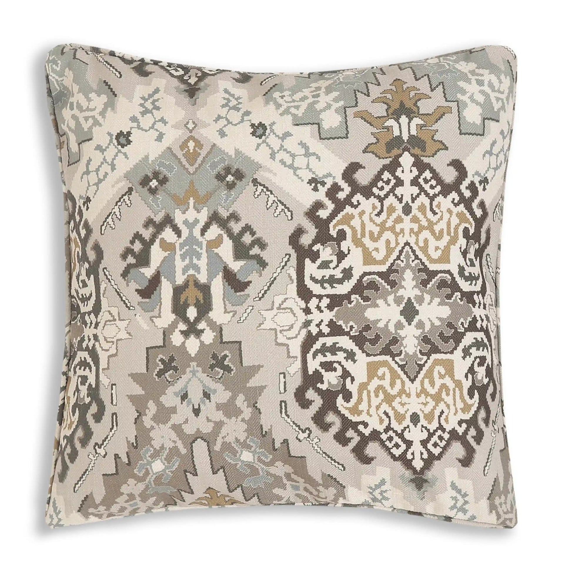 Espricia Printed Cushion Cover | Indian Regal Earthy Bliss / Cushion Cover (51cm x 51cm)