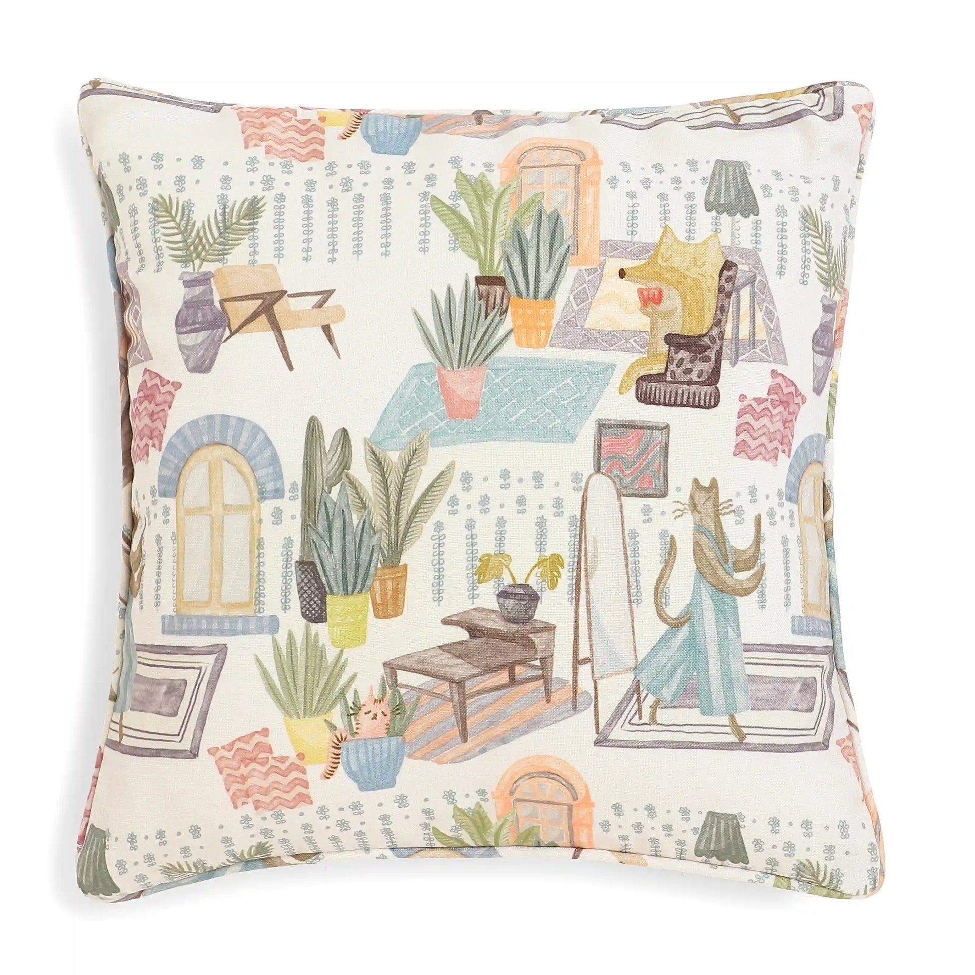 Espricia Printed Cushion Cover | Playful Doodles Playful Fiesta / Cushion Cover (51cm x 51cm)
