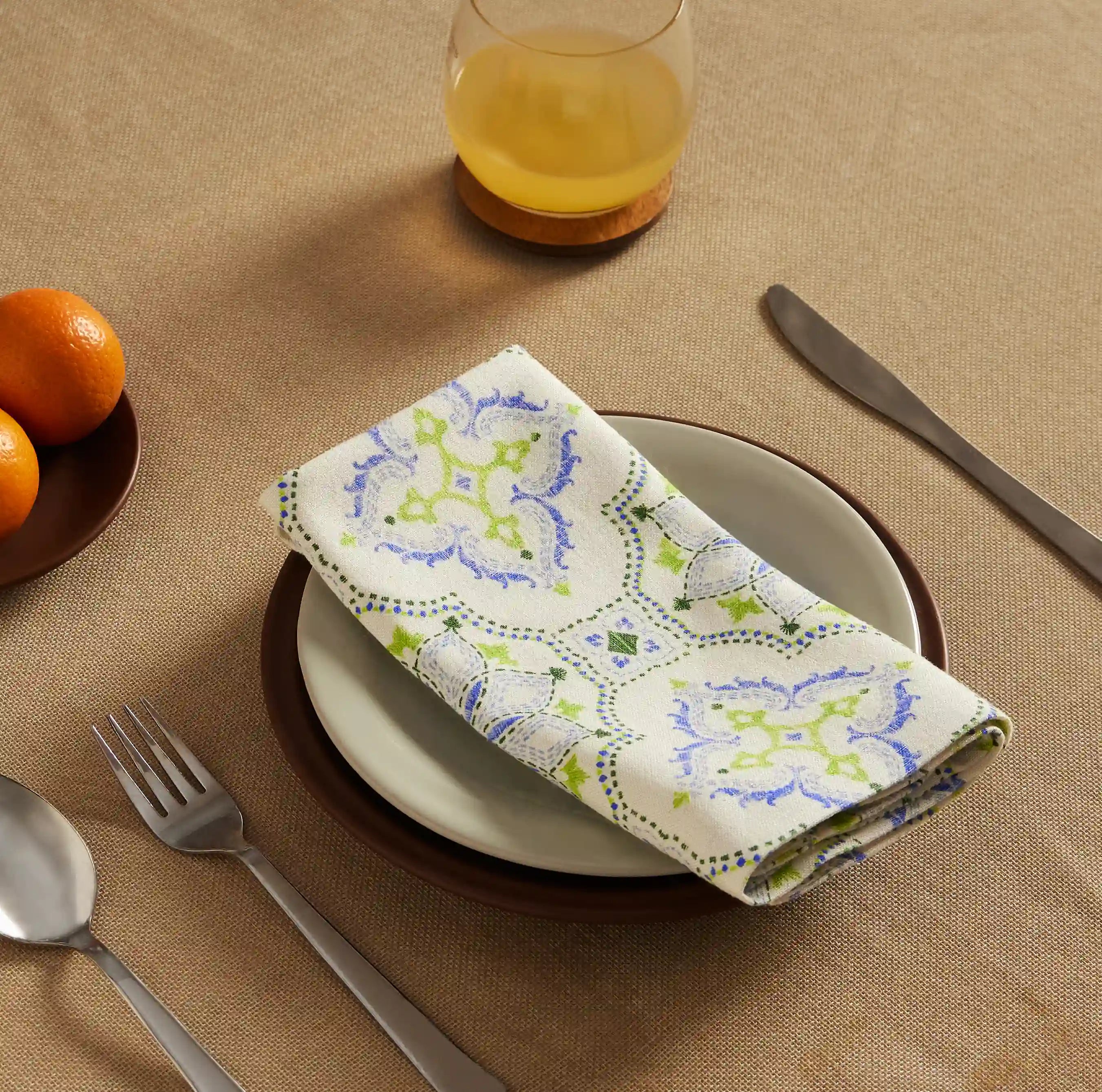 Nonna's Home 100% Cotton Table Napkin Set Bespoke Blooms / Pack of 6
