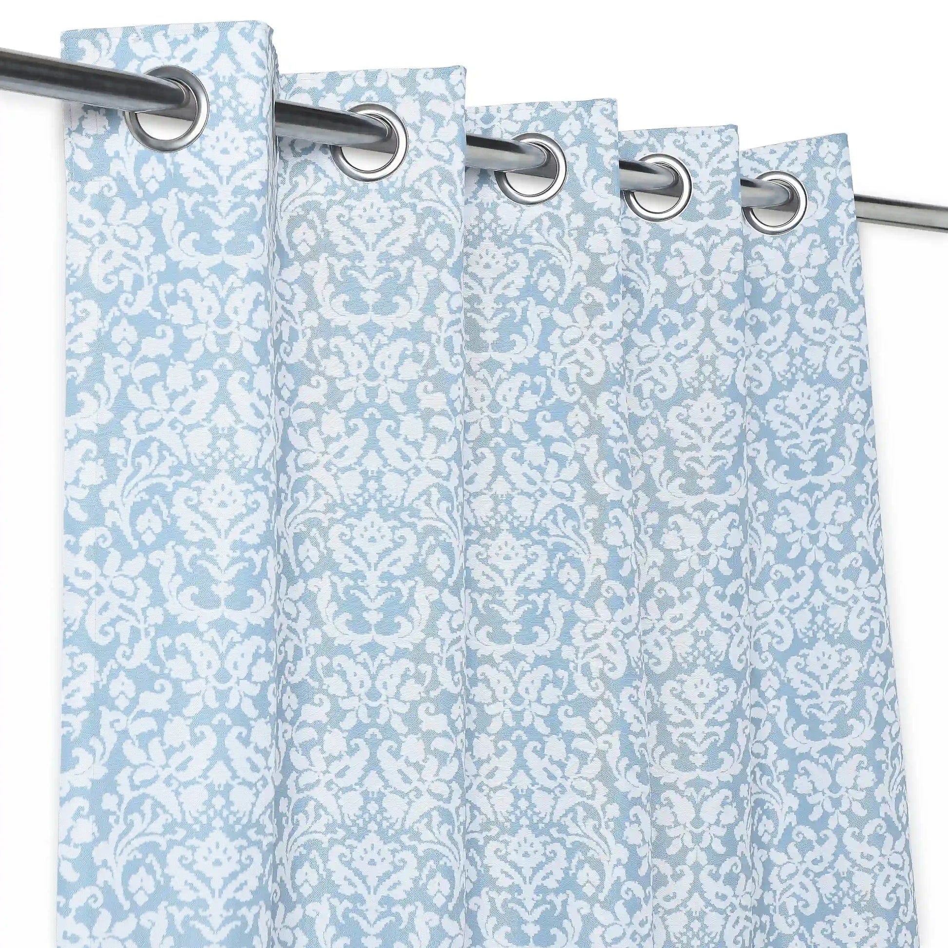 Chippa Lane Set Of 2 Printed Readymade Curtains | 
Loom Legacy Pale Blue / Door-XL (9ft X 4.4ft)