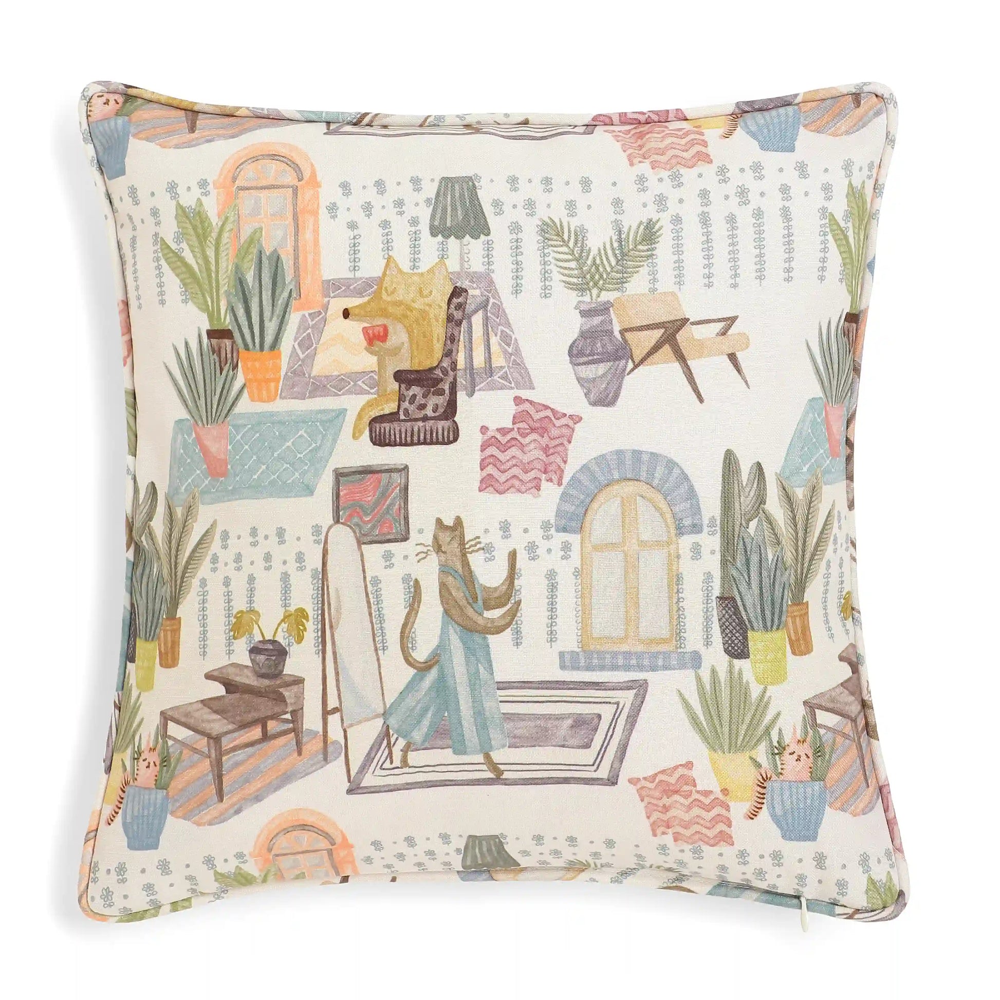 Espricia Printed Cushion Cover | Playful Doodles Playful Fiesta / Cushion Cover (51cm x 51cm)