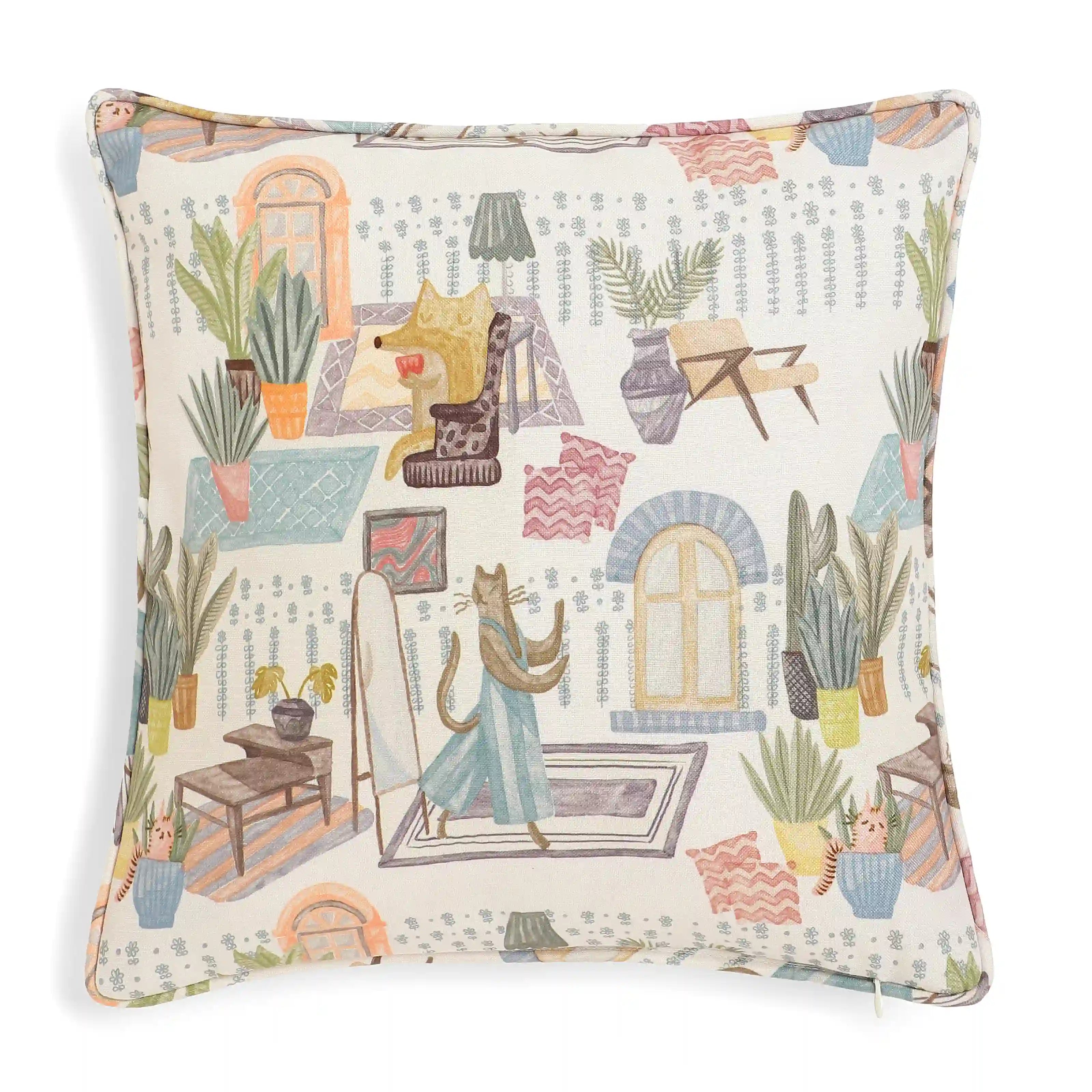 Espricia Printed Cushion Cover | Playful Doodles Playful Fiesta / Cushion Cover (51cm x 51cm)