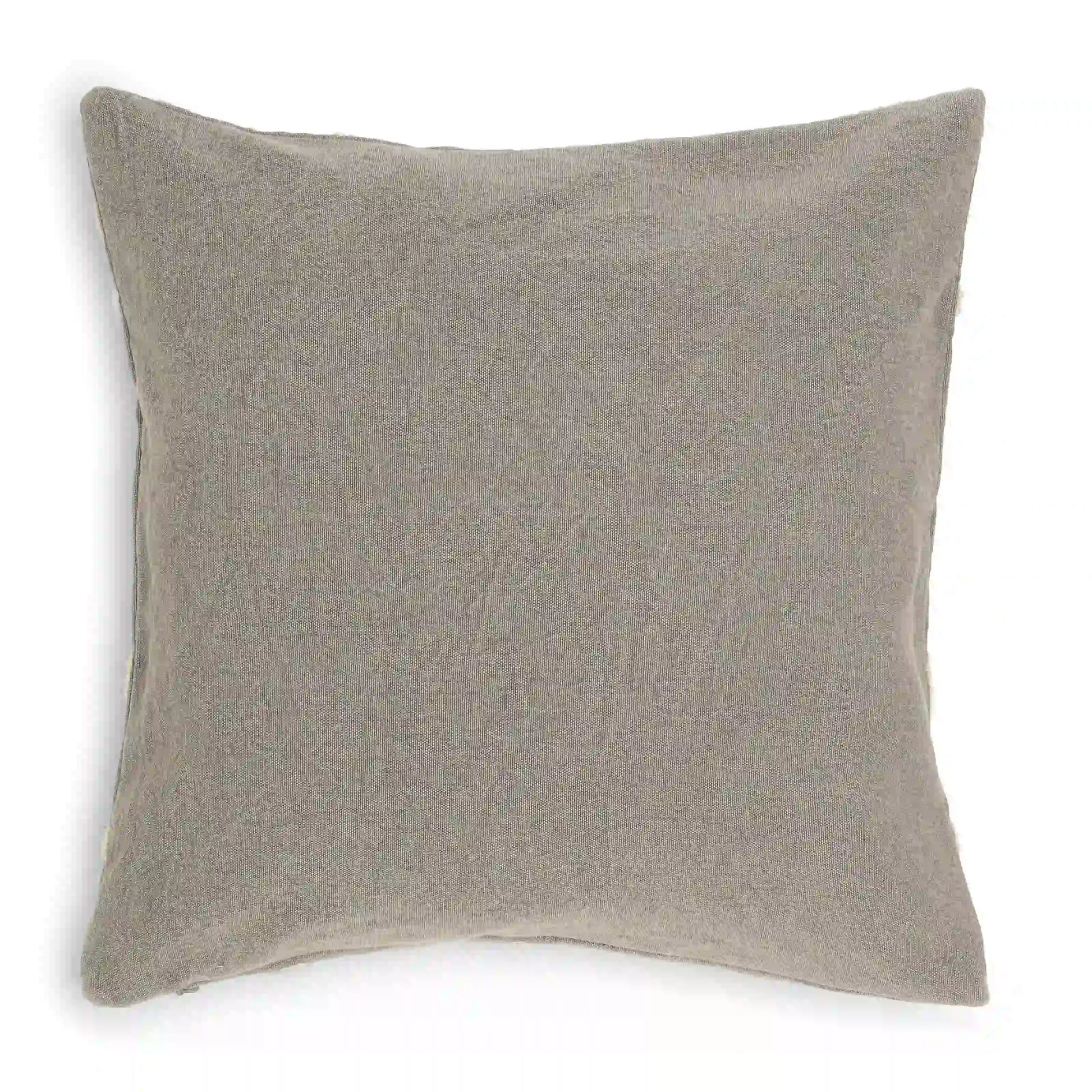 Espricia Embroidered Cushion Cover | Banjara Bloom Timeless Taupe / Cushion Cover (41cm x 41cm)