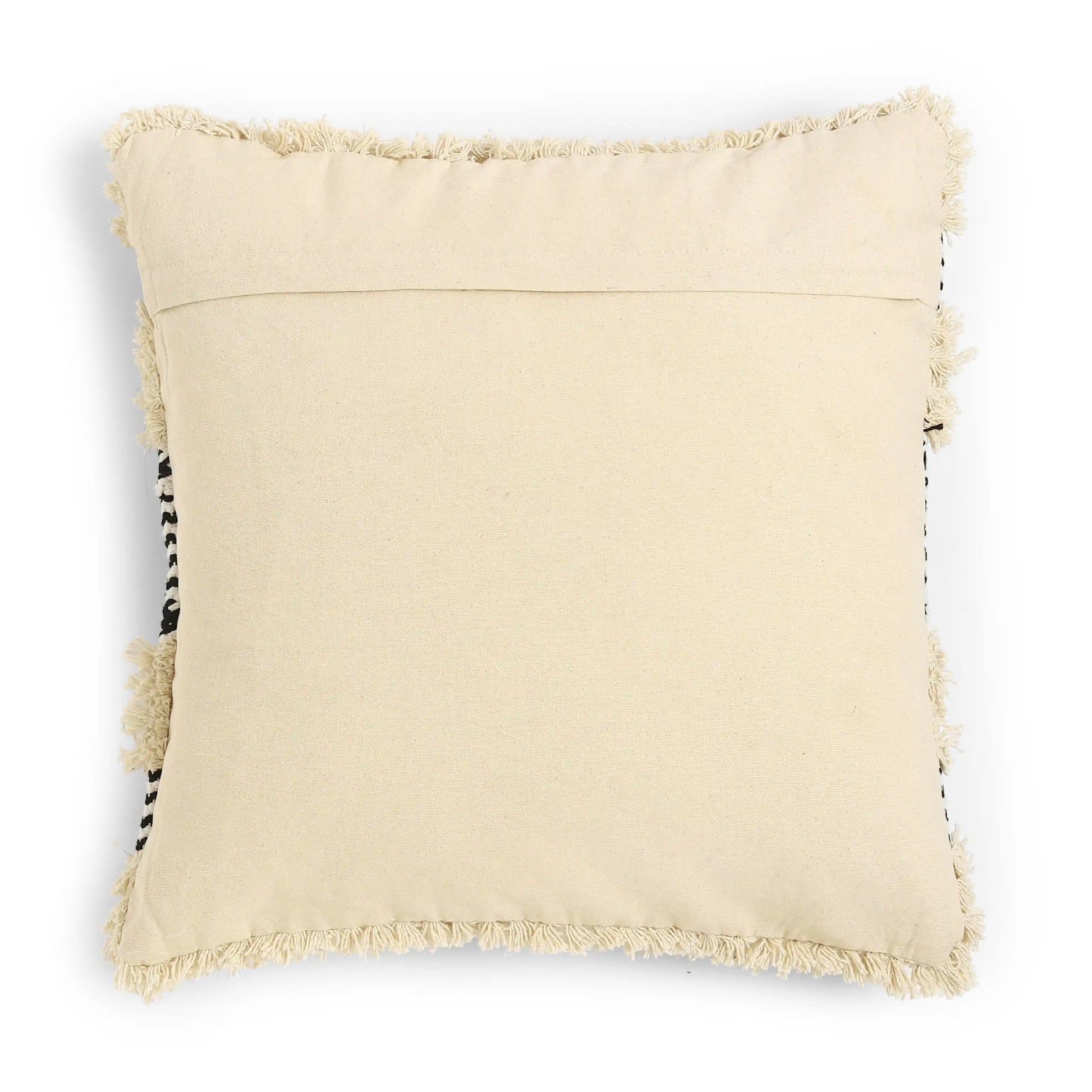 Vissencia 100% Cotton Woven Cushion Cover | Boho Bliss Deep Coal / Cushion Cover (41cm x 41cm)