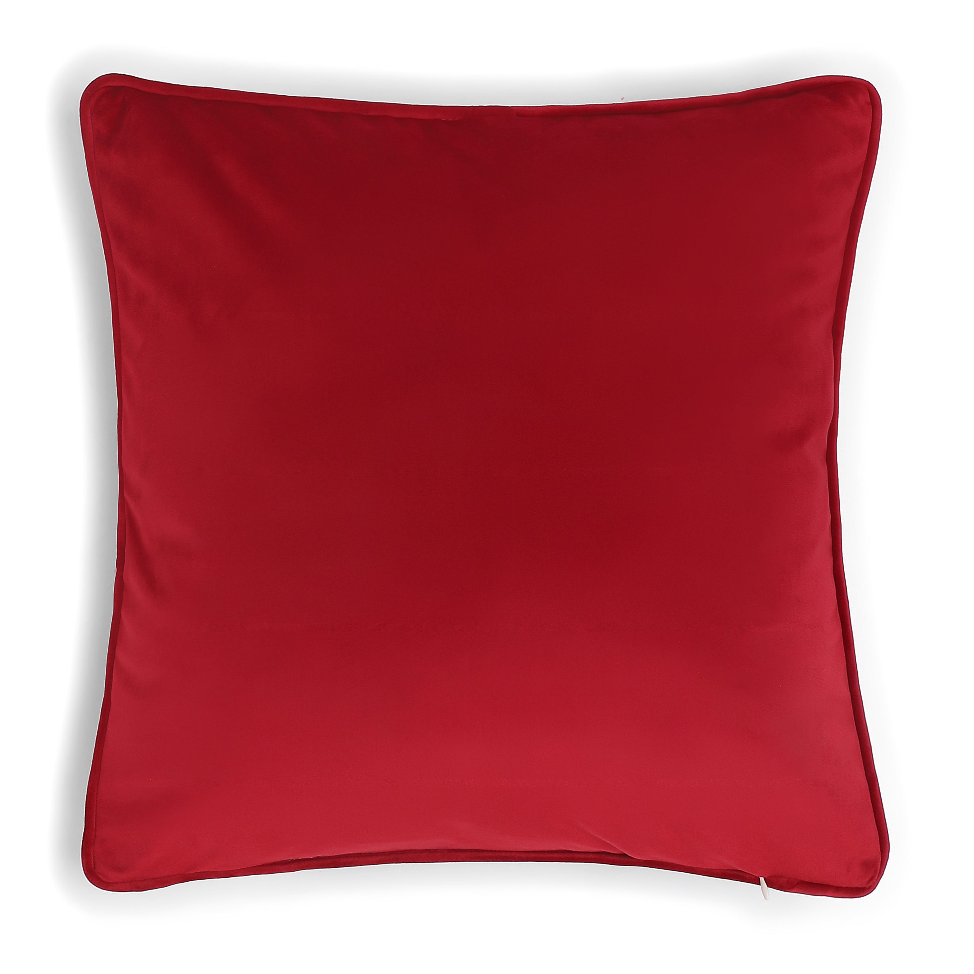 Vissencia 280 GSM Polyester Cushion Cover | Ruby Red