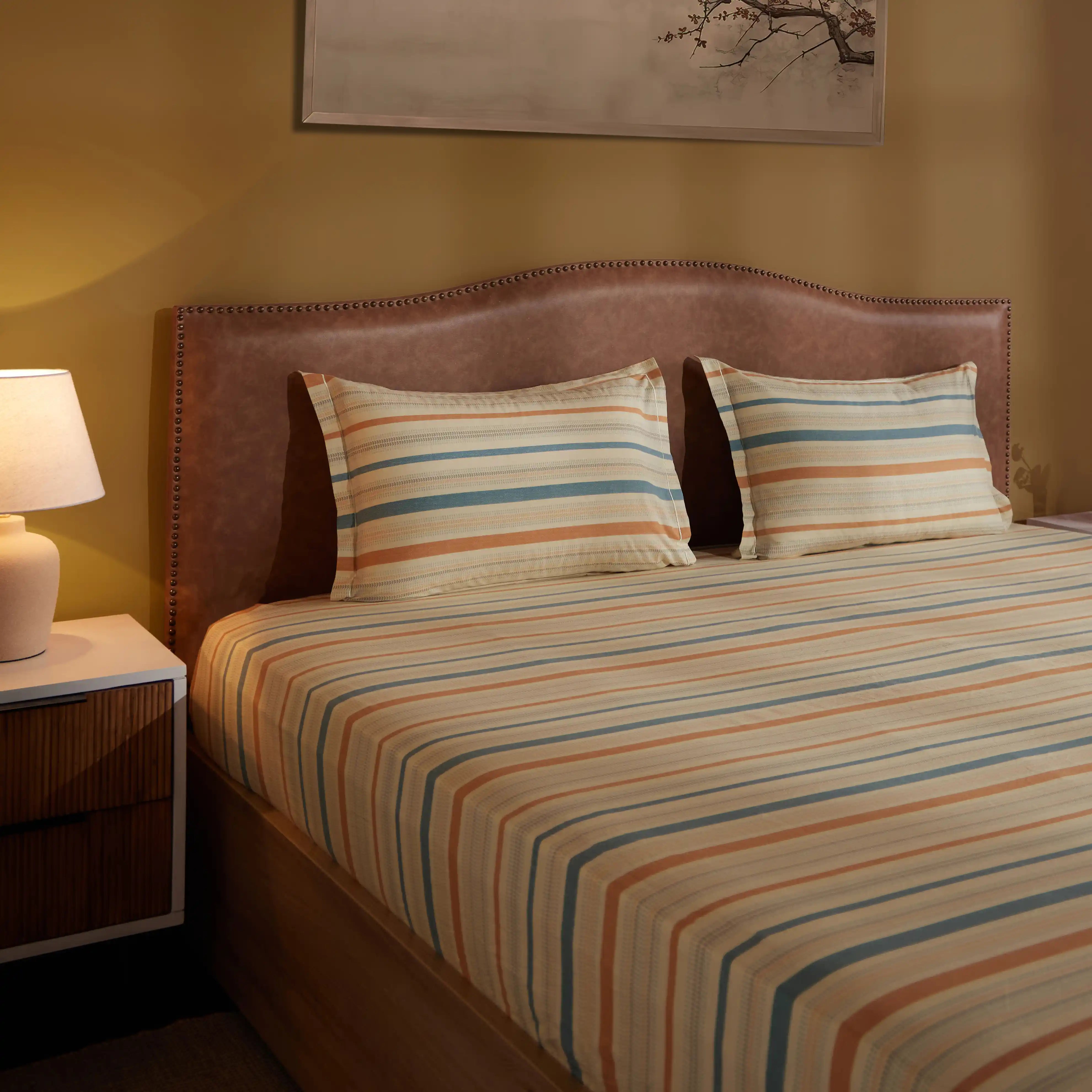 Threadscapes Printed Bedsheet Set-Multicolour Multicolour / Double