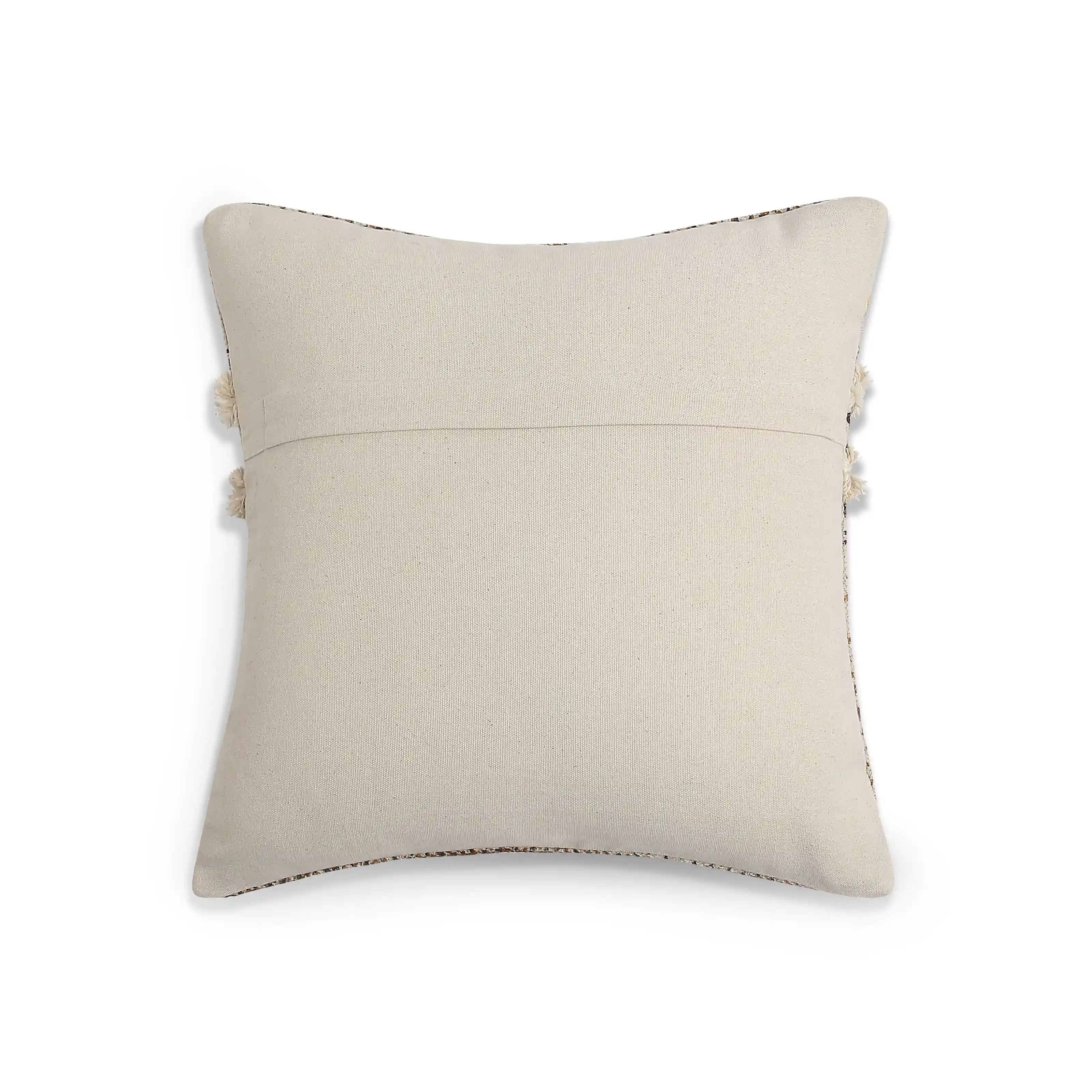 Vissencia 100% Cotton Woven Cushion Cover | Ethnic Roots Honeycomb / Cushion Cover (41cm x 41cm)