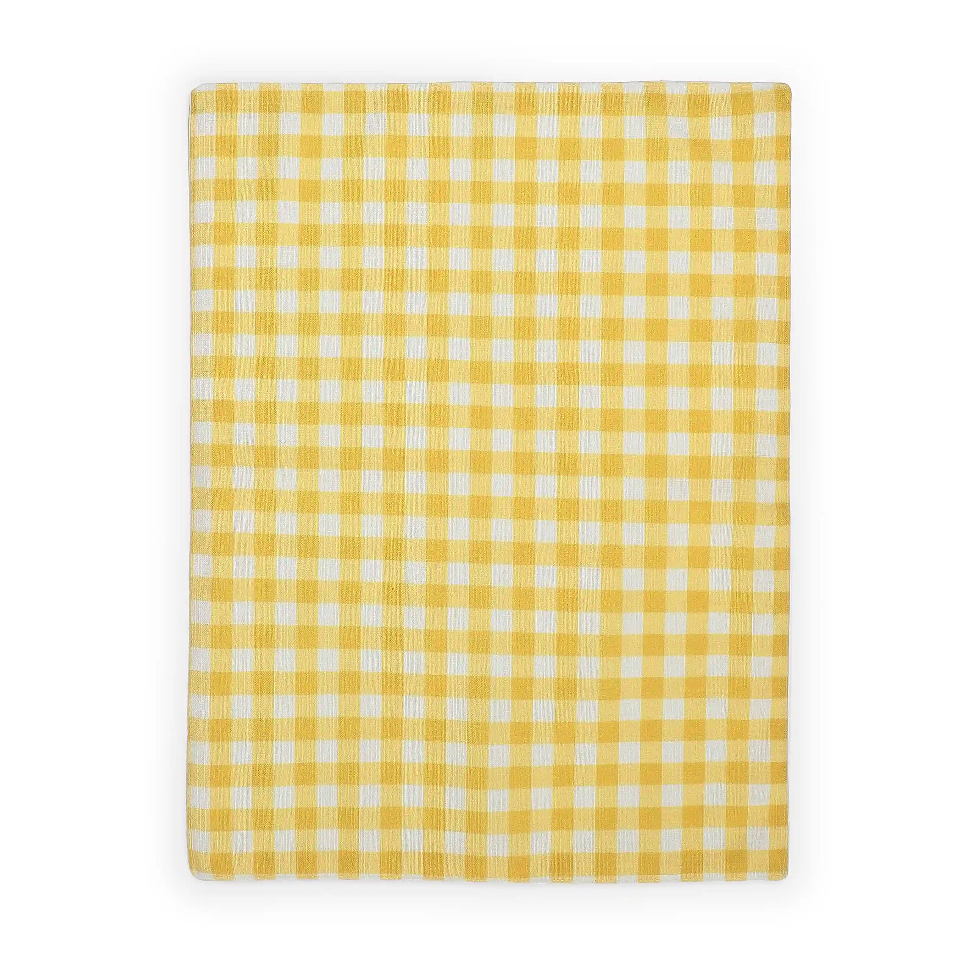 Nonna's Home 100% Polyester Table Placemat Set Big Turmeric Gingham / 6 Piece Set