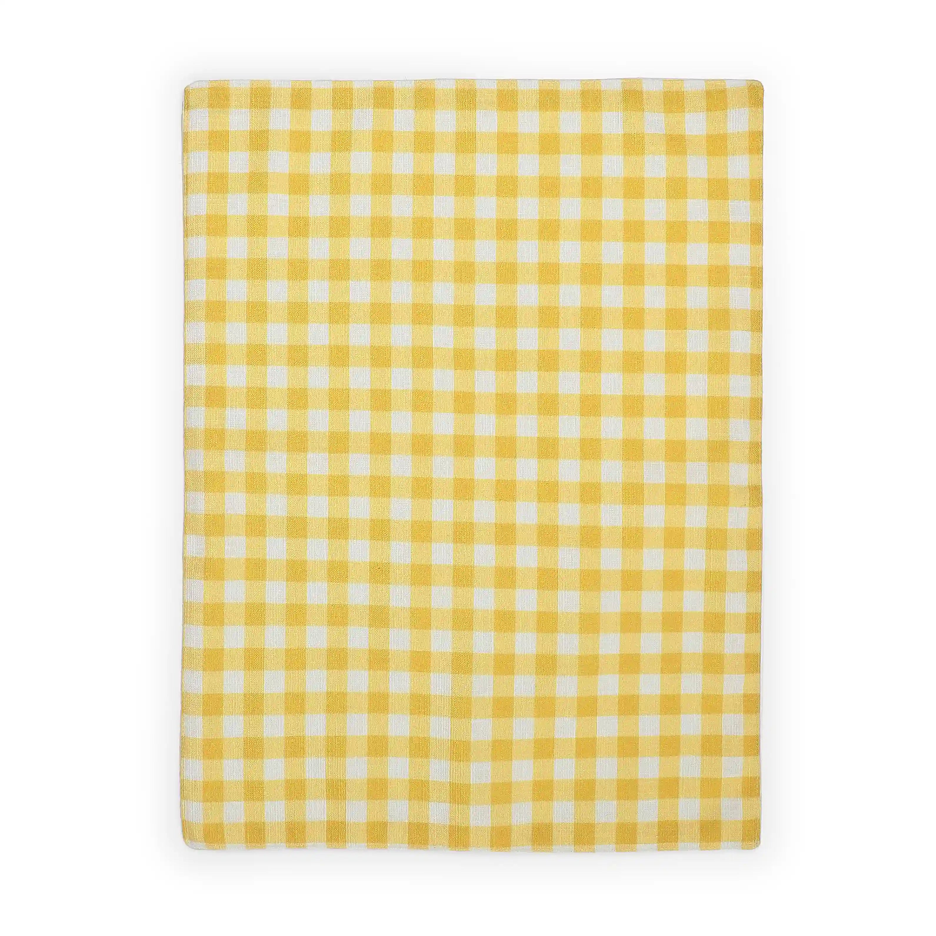 Nonna's Home 100% Polyester Table Placemat Set Big Turmeric Gingham / 6 Piece Set