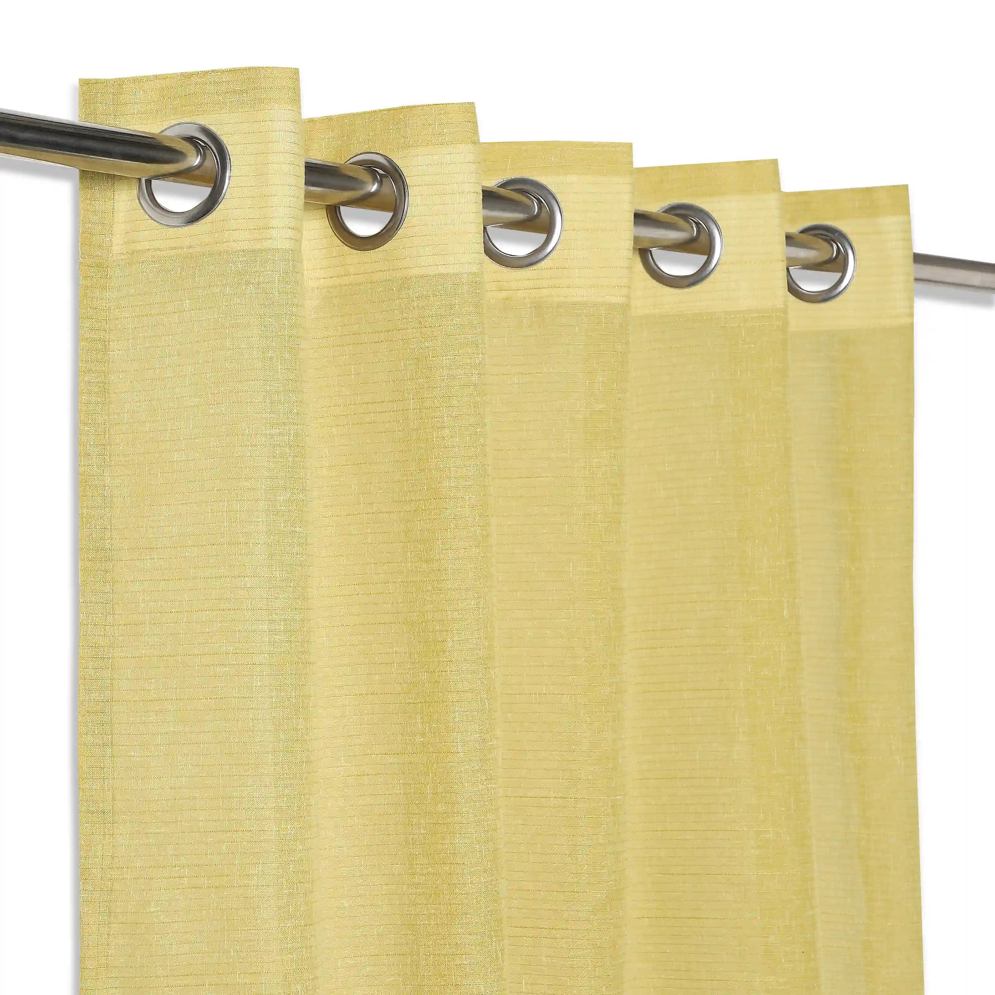 Velina Set Of 2 Sheer Readymade Curtains | 
Tinted Hues Lime / Window (5ft X 4.4ft)