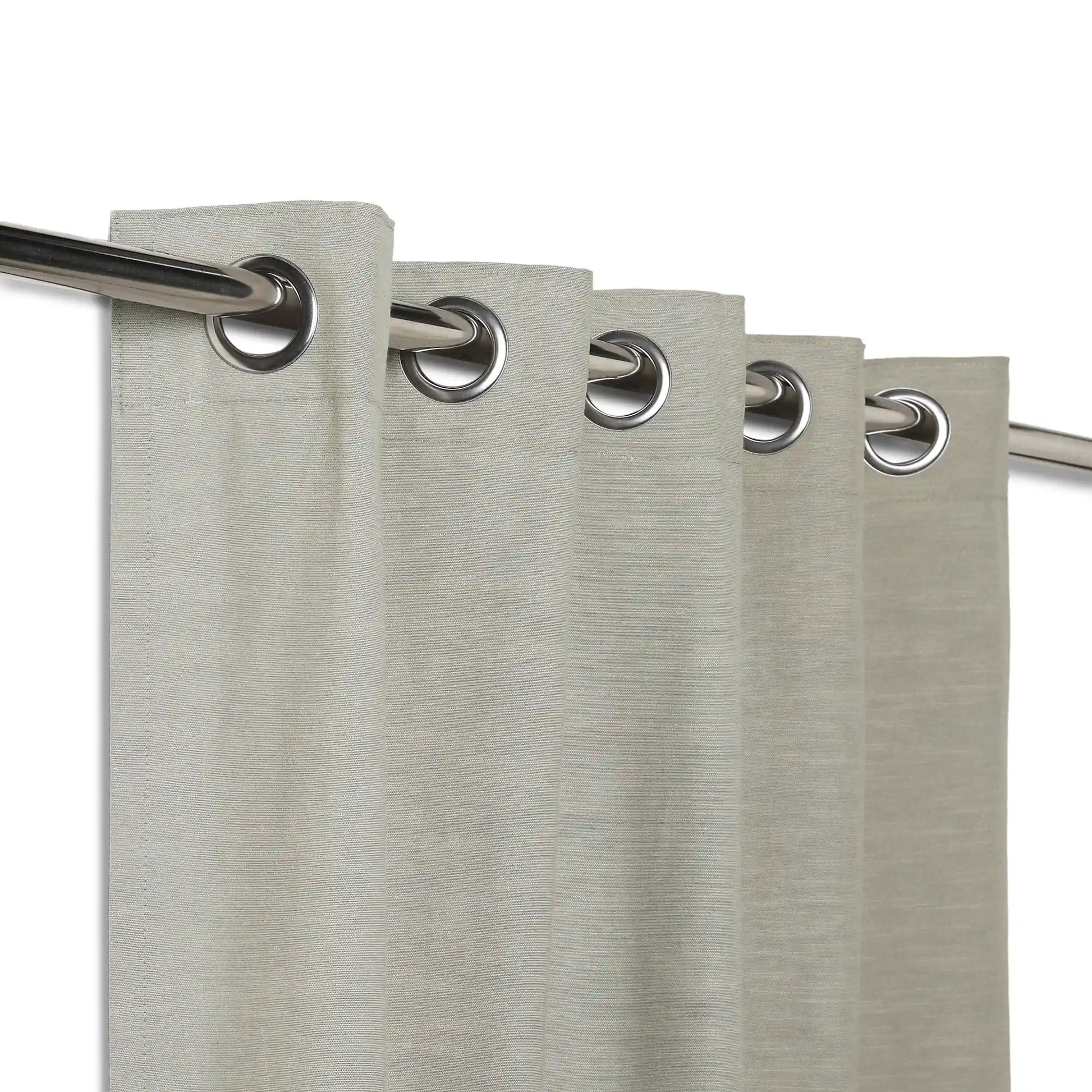 Paleto Set Of 2 Solid Readymade Curtains | Earthen Textures Soft Stone / Window (5ft X 4.4ft)