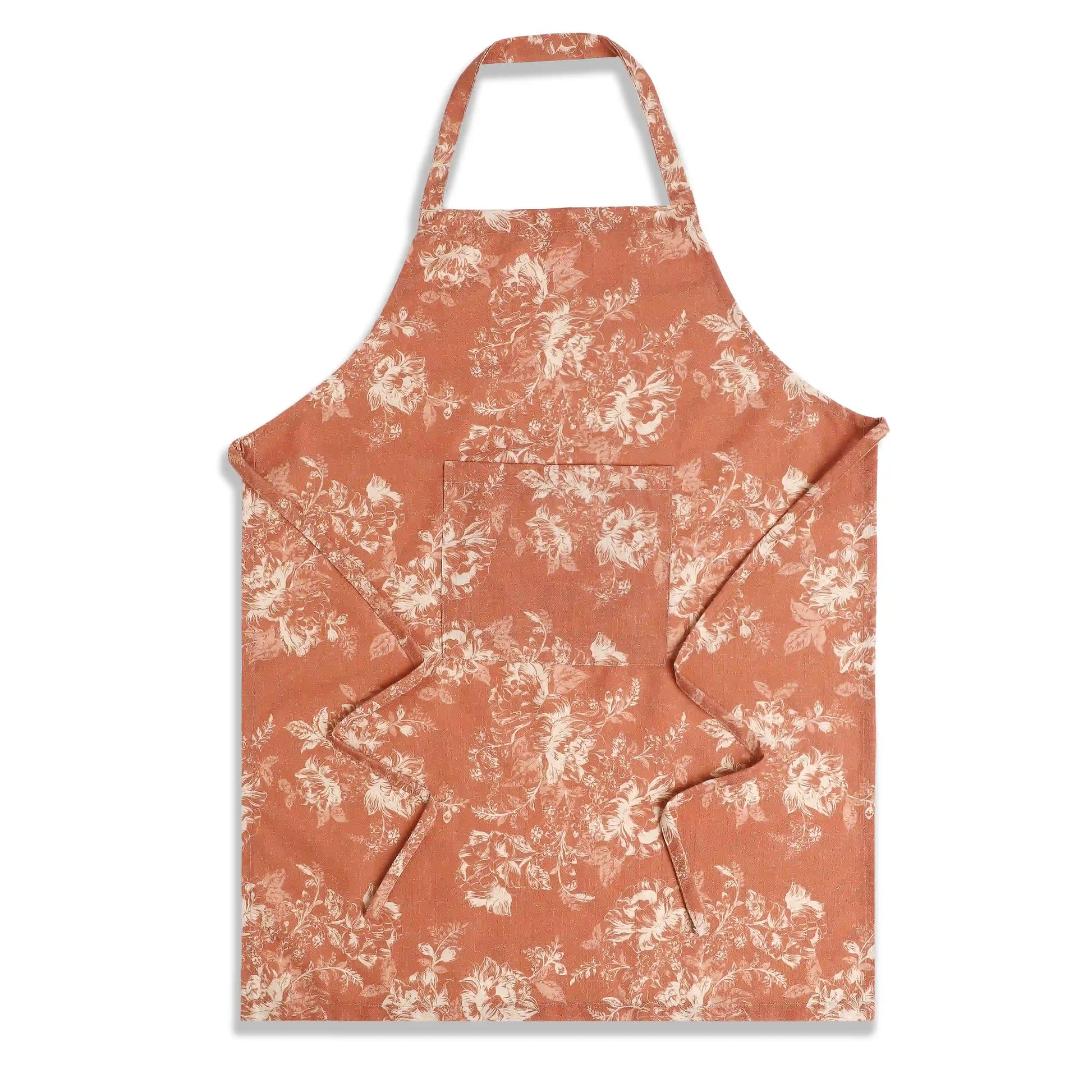 Kaleida Polyester Linen Blend Apron Red Reveries-Floral / Apron (70cm x 90cm)