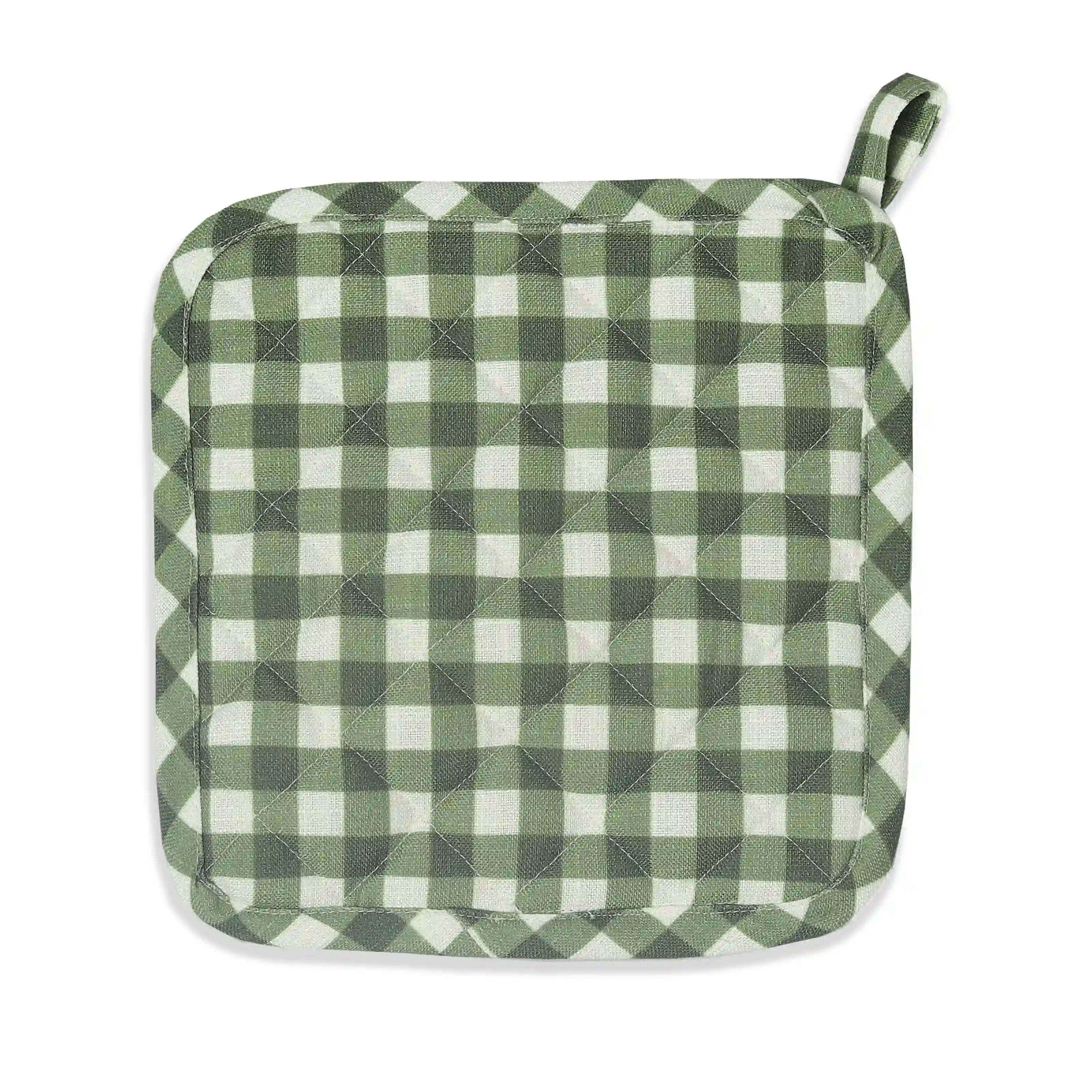 Nonna's Home 100% Polyester Pot Holders Small Rosemary Gingham / Pot Holder (18cm x 30cm)