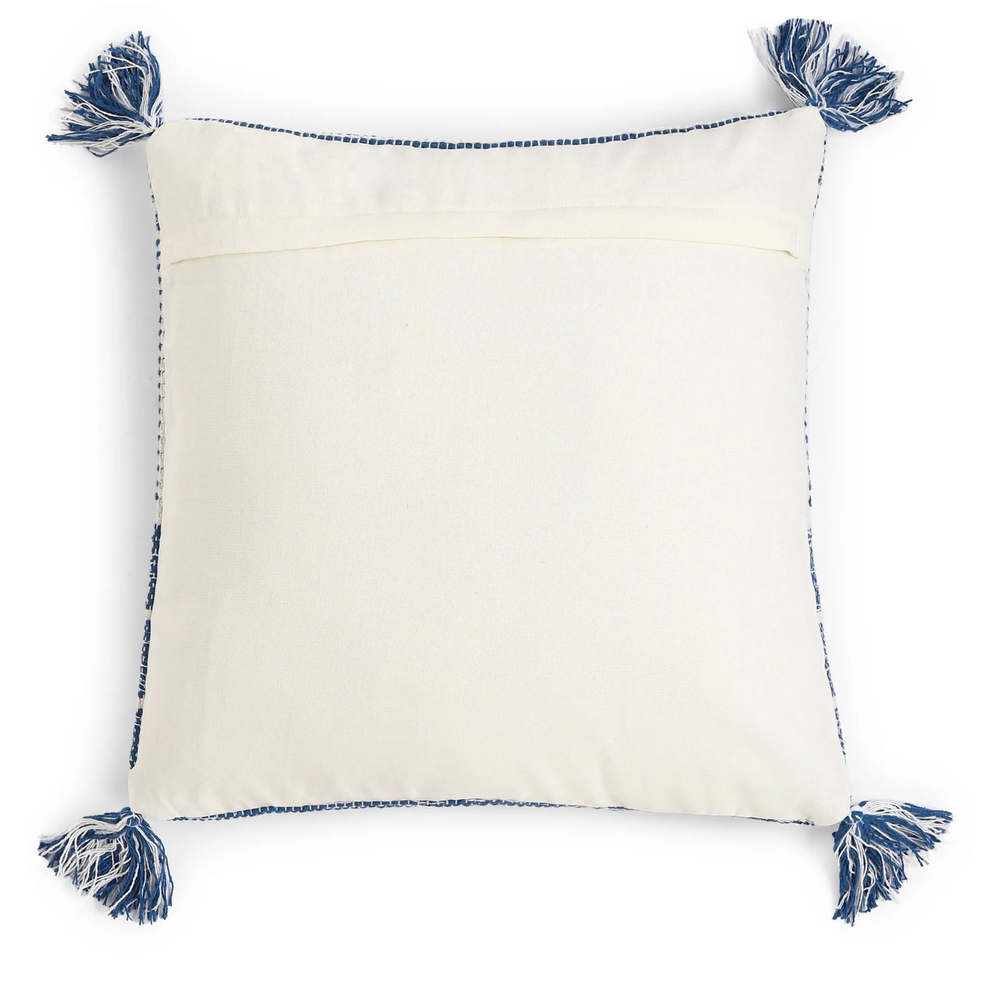 Vissencia 100% Cotton Woven Cushion Cover | Summer Breeze Sky Breeze / Cushion Cover (51cm x 51cm)