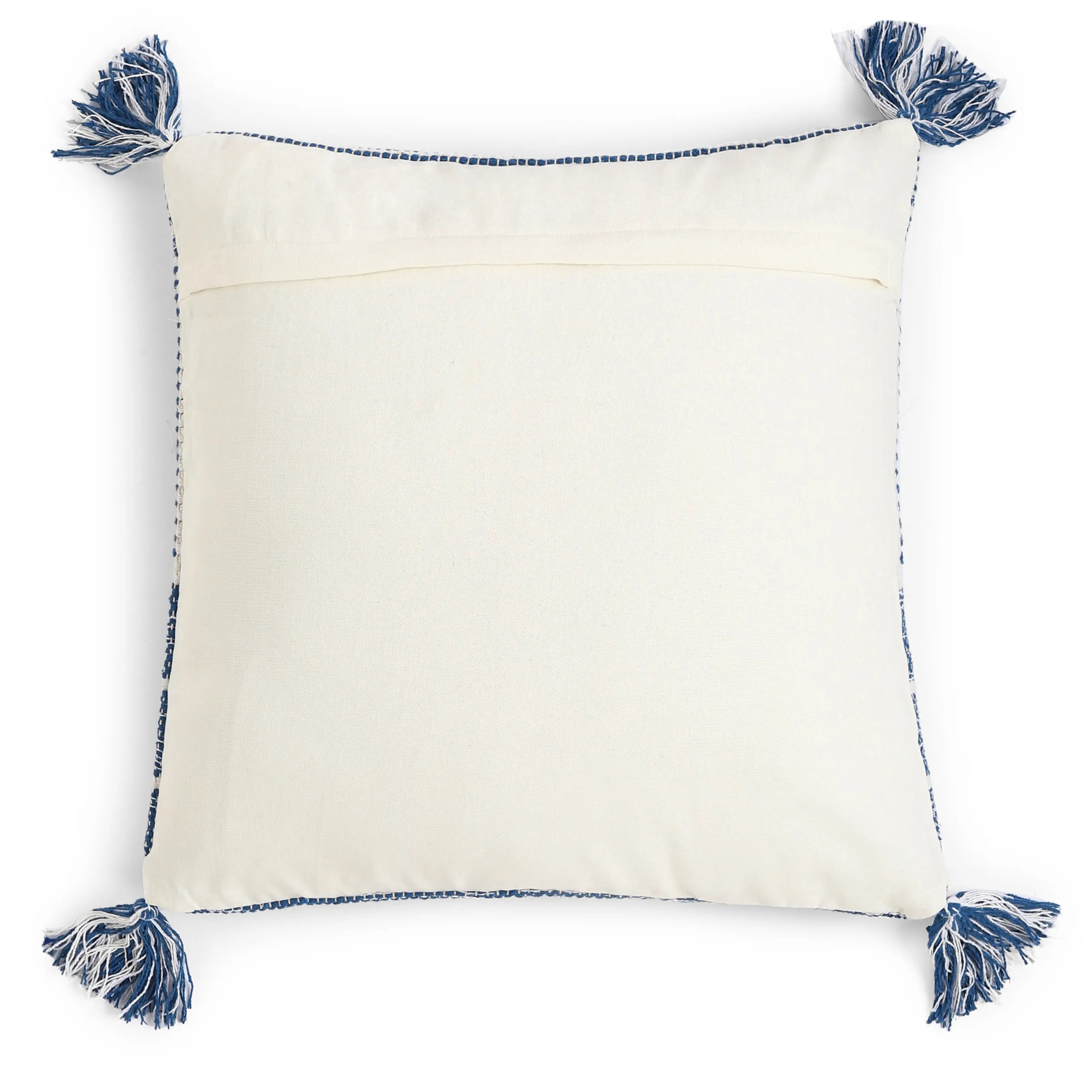 Vissencia 100% Cotton Woven Cushion Cover | Summer Breeze Sky Breeze / Cushion Cover (51cm x 51cm)