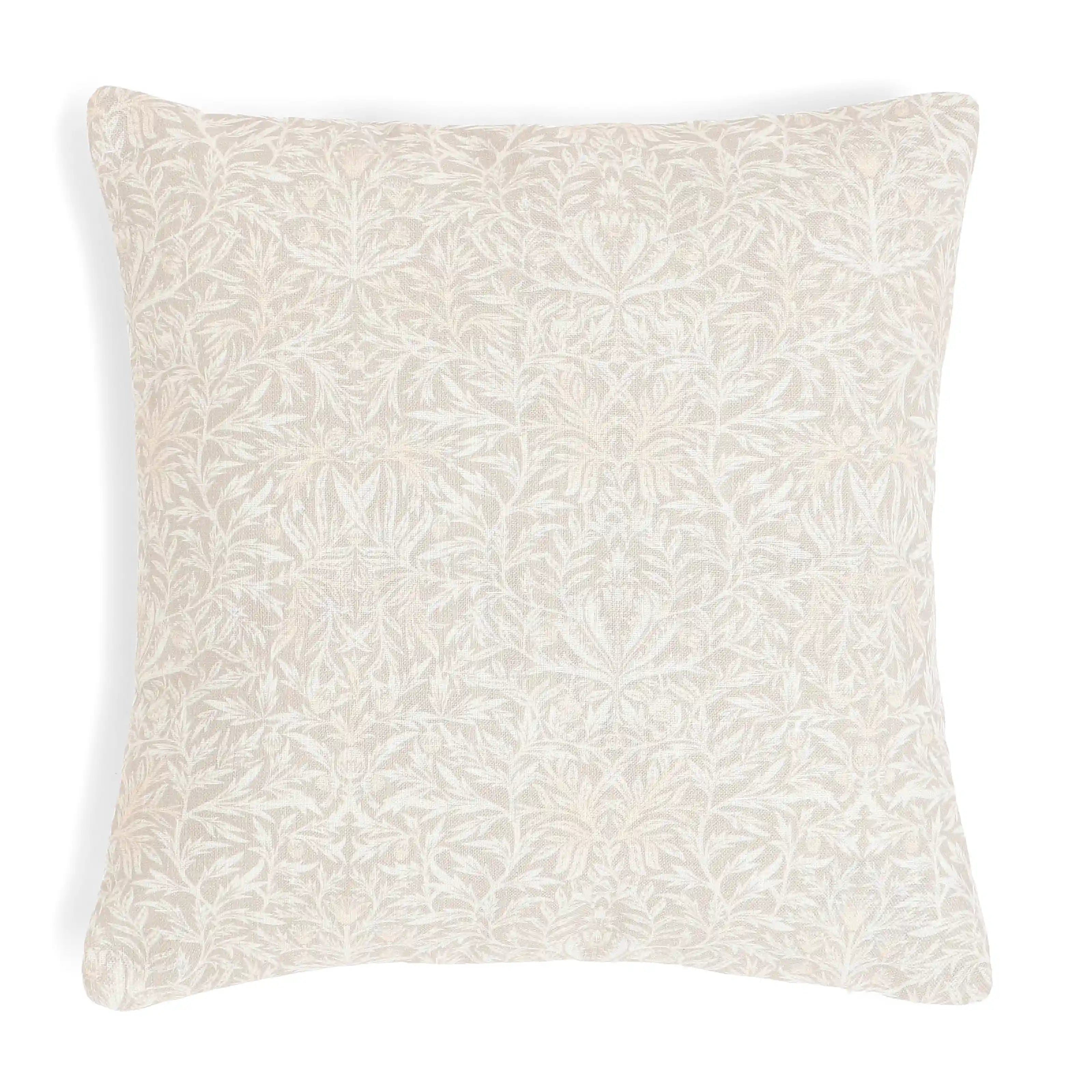 Vissencia Printed Cushion Cover | Floral Fresco Biscotti / Cushion Cover (41cm x 41cm)
