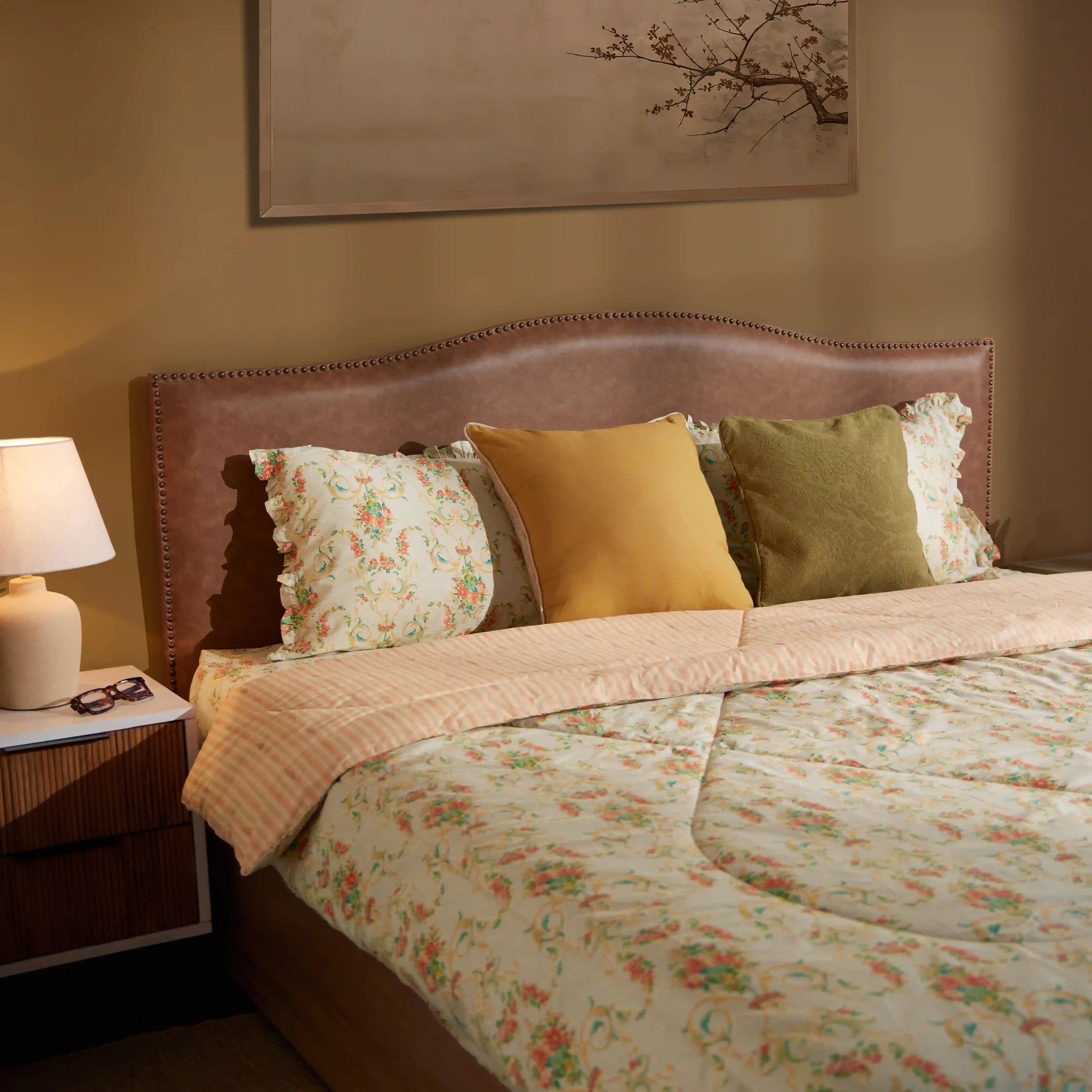 Bloomshire Luxe Printed Comforter-120gsm-Multicolour Multicolour / Double