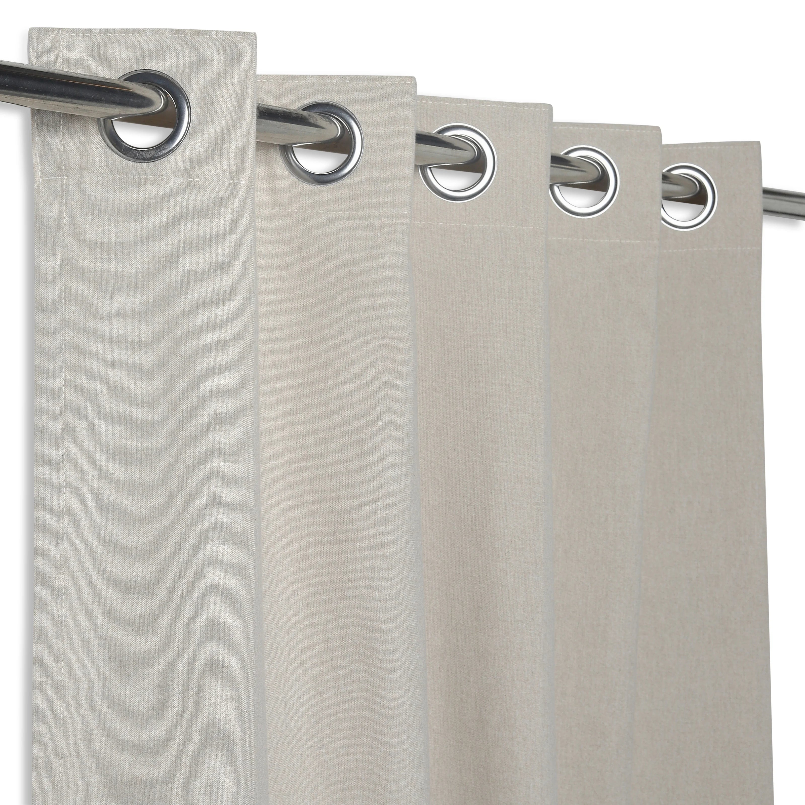 Pelushe Set Of 2 100% Cotton Solid Readymade Curtains | Everyday Hues Sesame / Door-XL (9ft X 4.4ft)