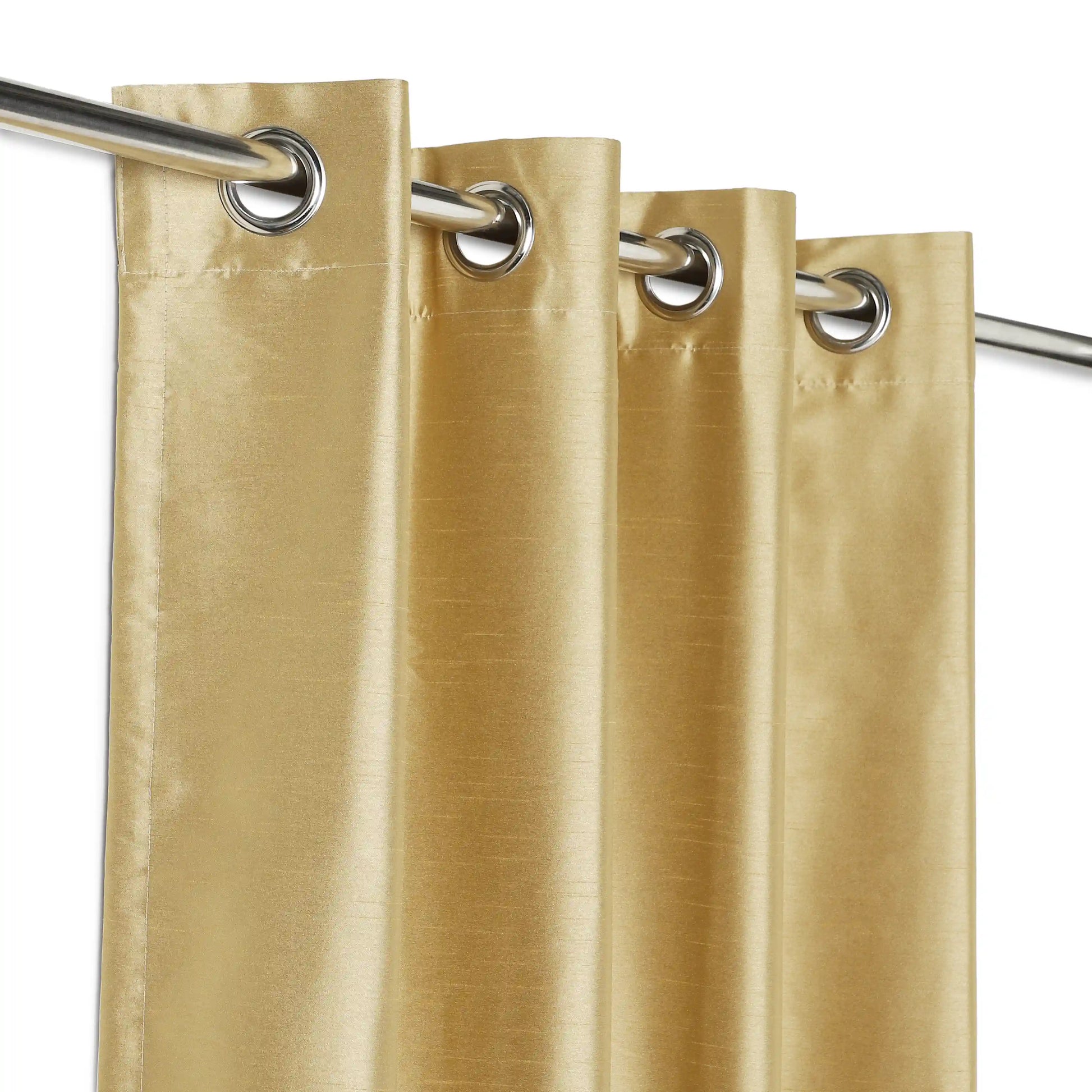 Paleto Set Of 2 Solid Readymade Curtains | Pure Hues Pebble / Door (4.25ft X 7.22ft)
