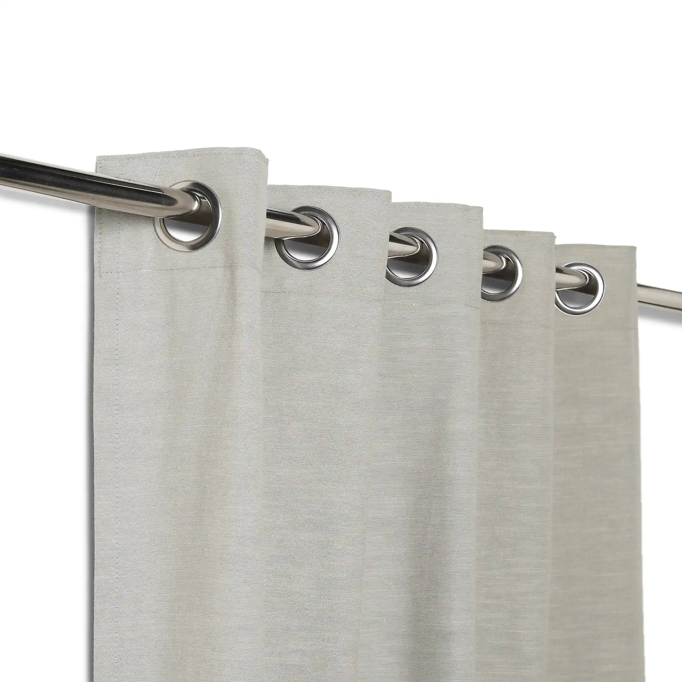 Paleto Set Of 2 Solid Readymade Curtains | Earthen Textures Soft Stone / Door-XL (9ft X 4.4ft)