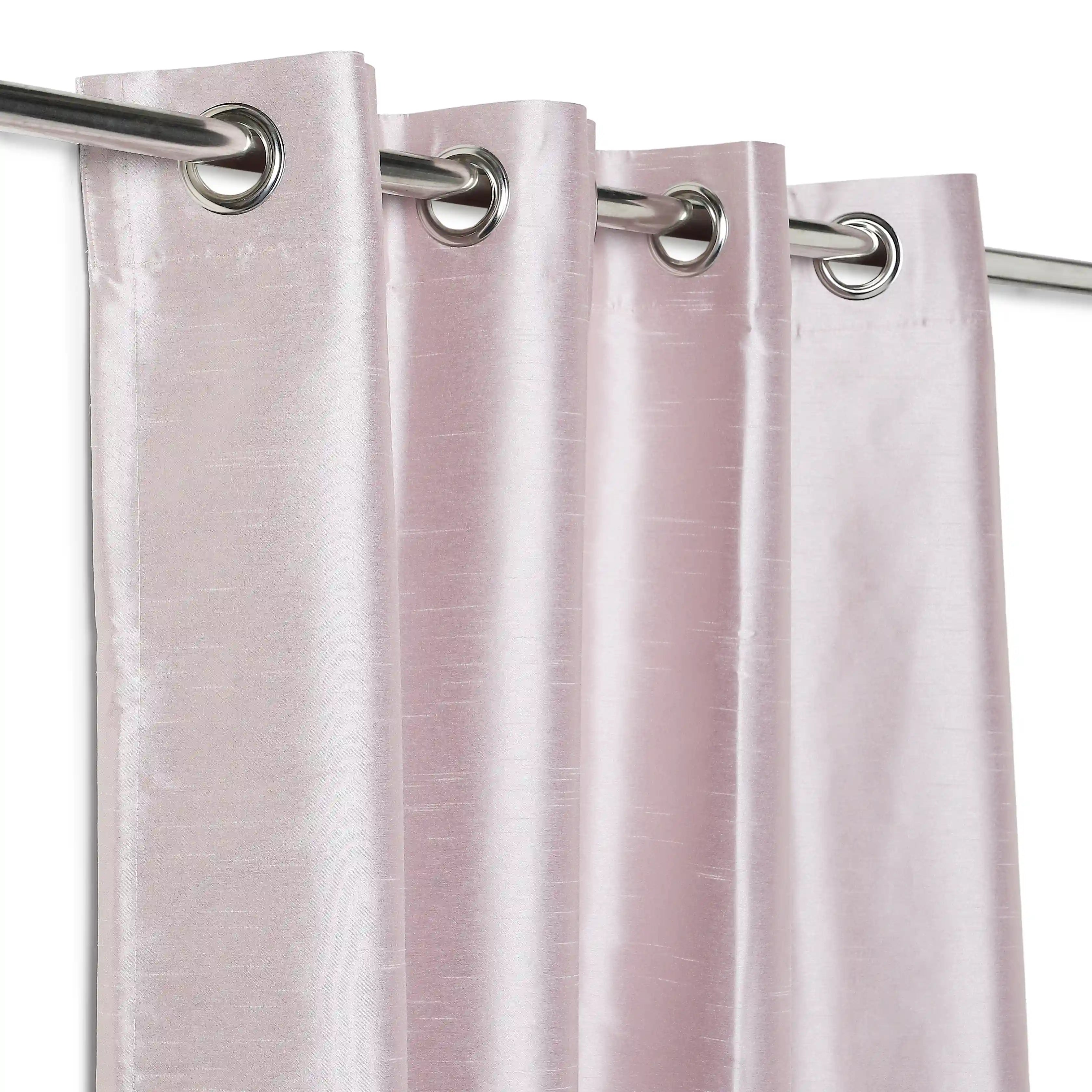 Paleto Set Of 2 Solid Readymade Curtains | Pure Hues Lilac / Door (4.25ft X 7.22ft)