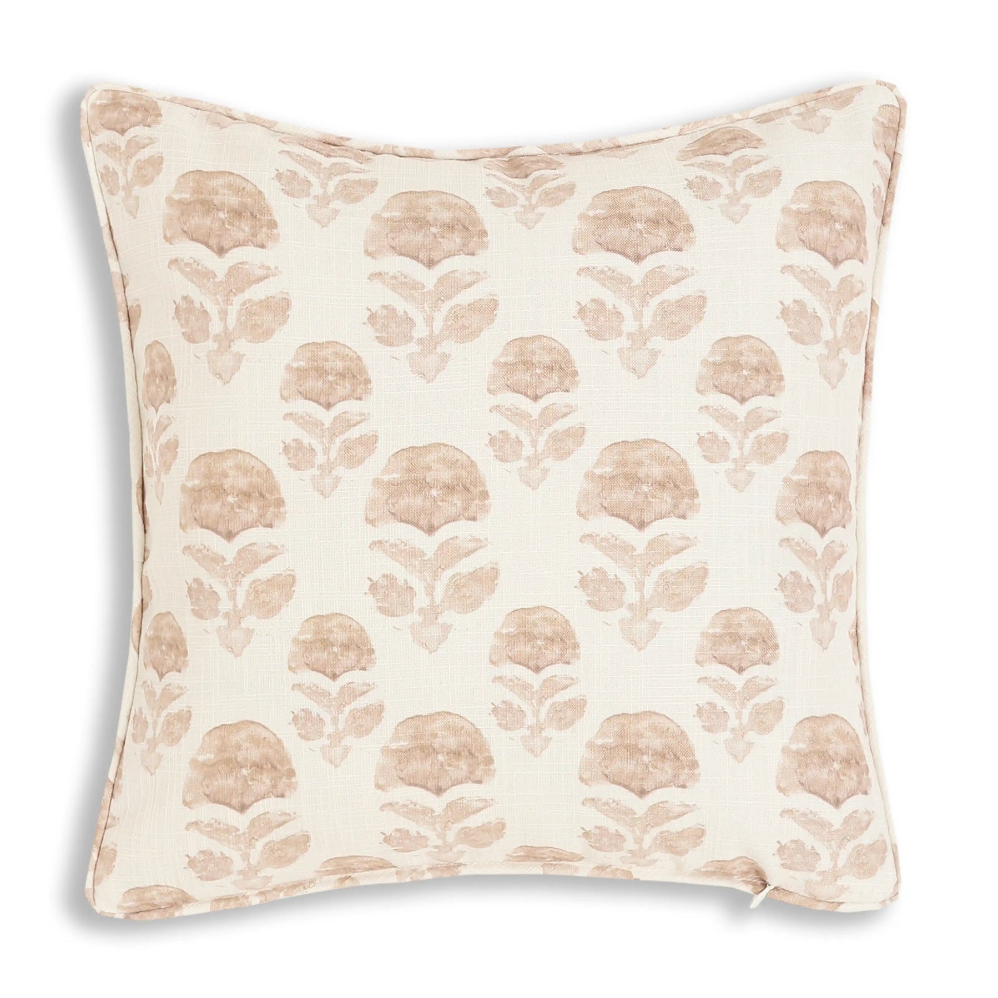 Espricia Printed Cushion Cover | Jaipuri Tales Warm Oat / Cushion Cover (41cm x 41cm)