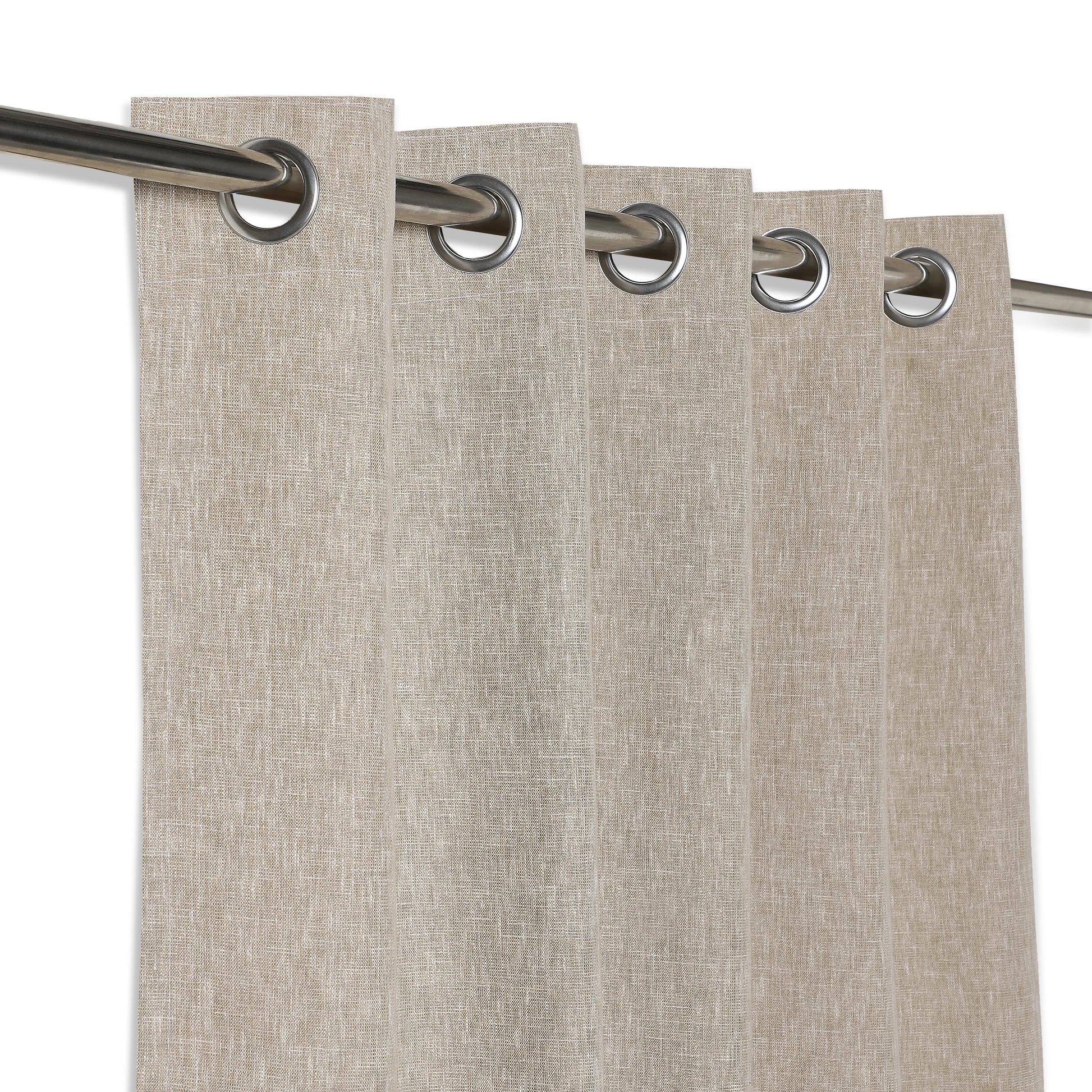 Paleto Set Of 2 Solid Readymade Curtains | Neutral Notes Toffee / Door-XL (9ft X 4.4ft)