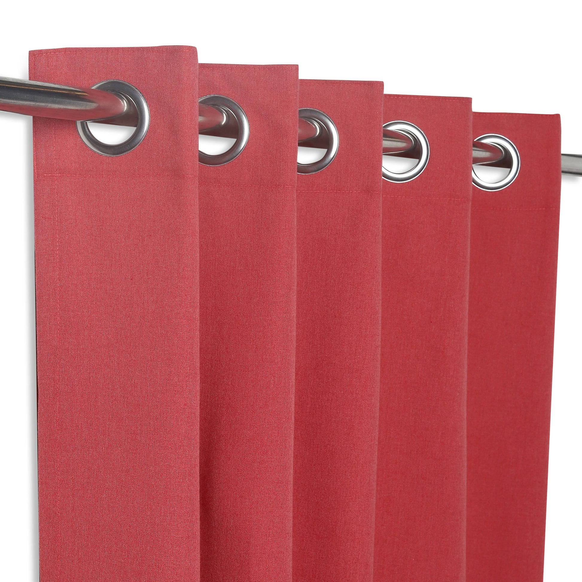 Pelushe Set Of 2 100% Cotton Solid Readymade Curtains | Everyday Hues Rosewood / Door (7ft X 4.4ft)