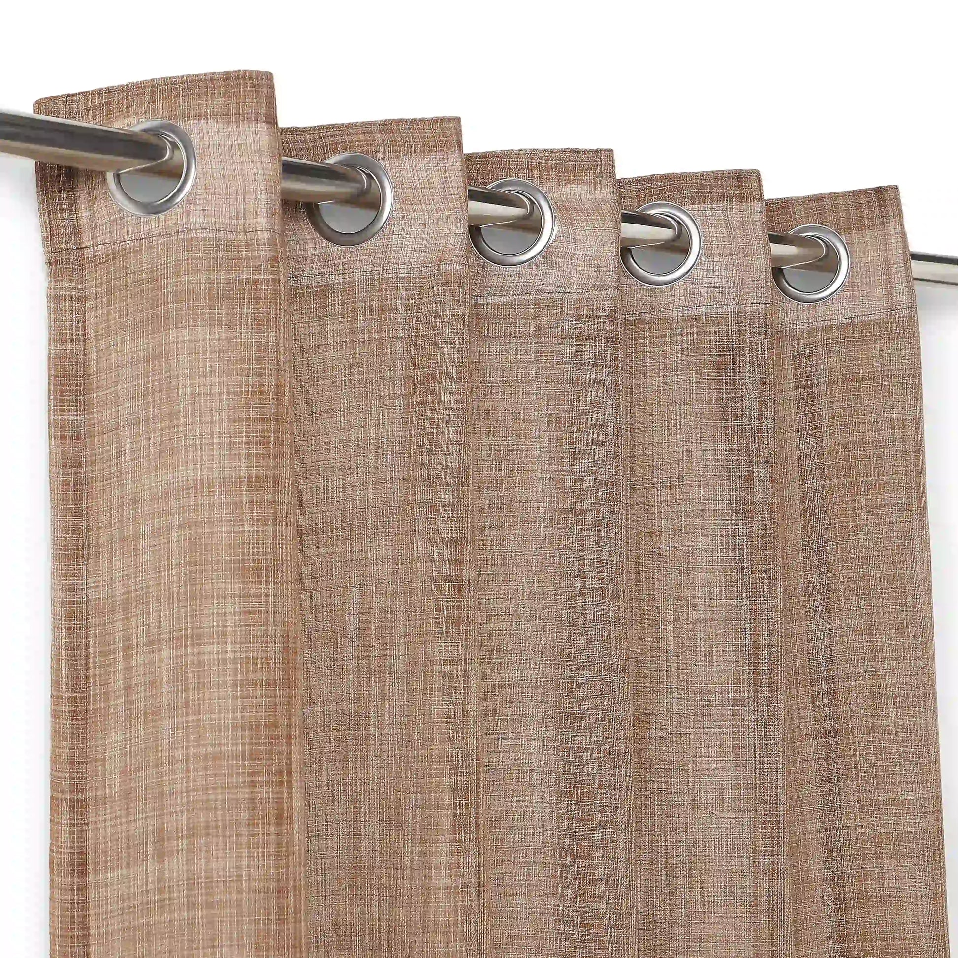 Velina Set Of 2 Sheer Readymade Curtains | 
Earthbound Espresso / Window (5ft X 4.4ft)