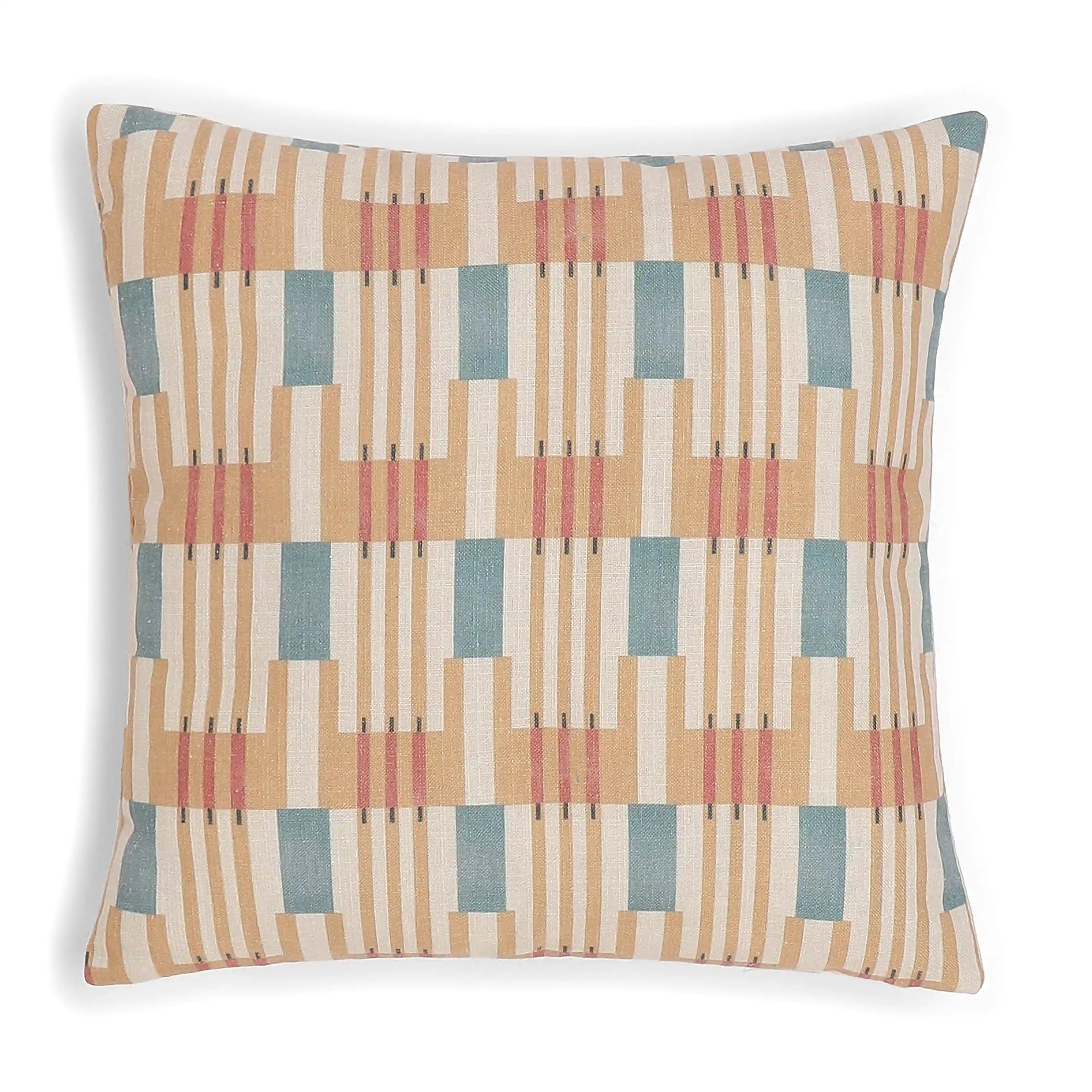 Vissencia Printed Cushion Cover | Crafted Patterns Honey Glaze / Cushion Cover (41cm x 41cm)
