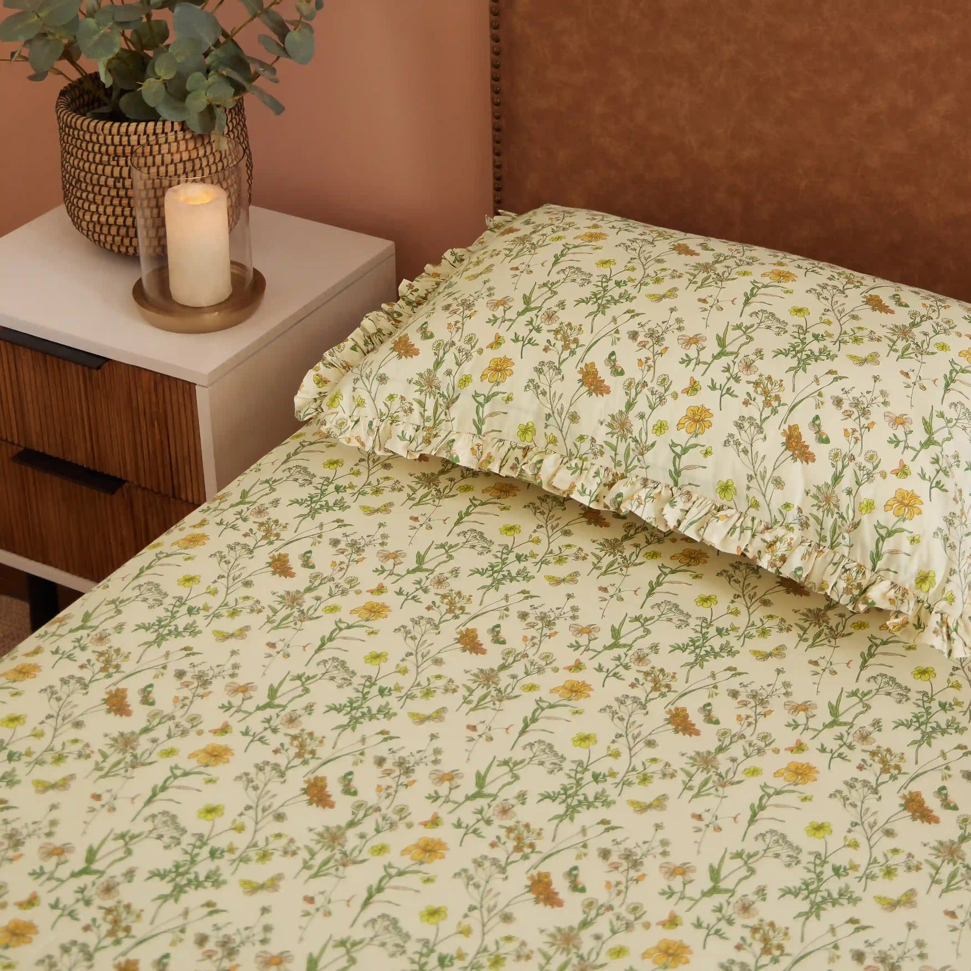 Bloomshire Luxe 100% Cotton Bedsheet Set Mustard / Single