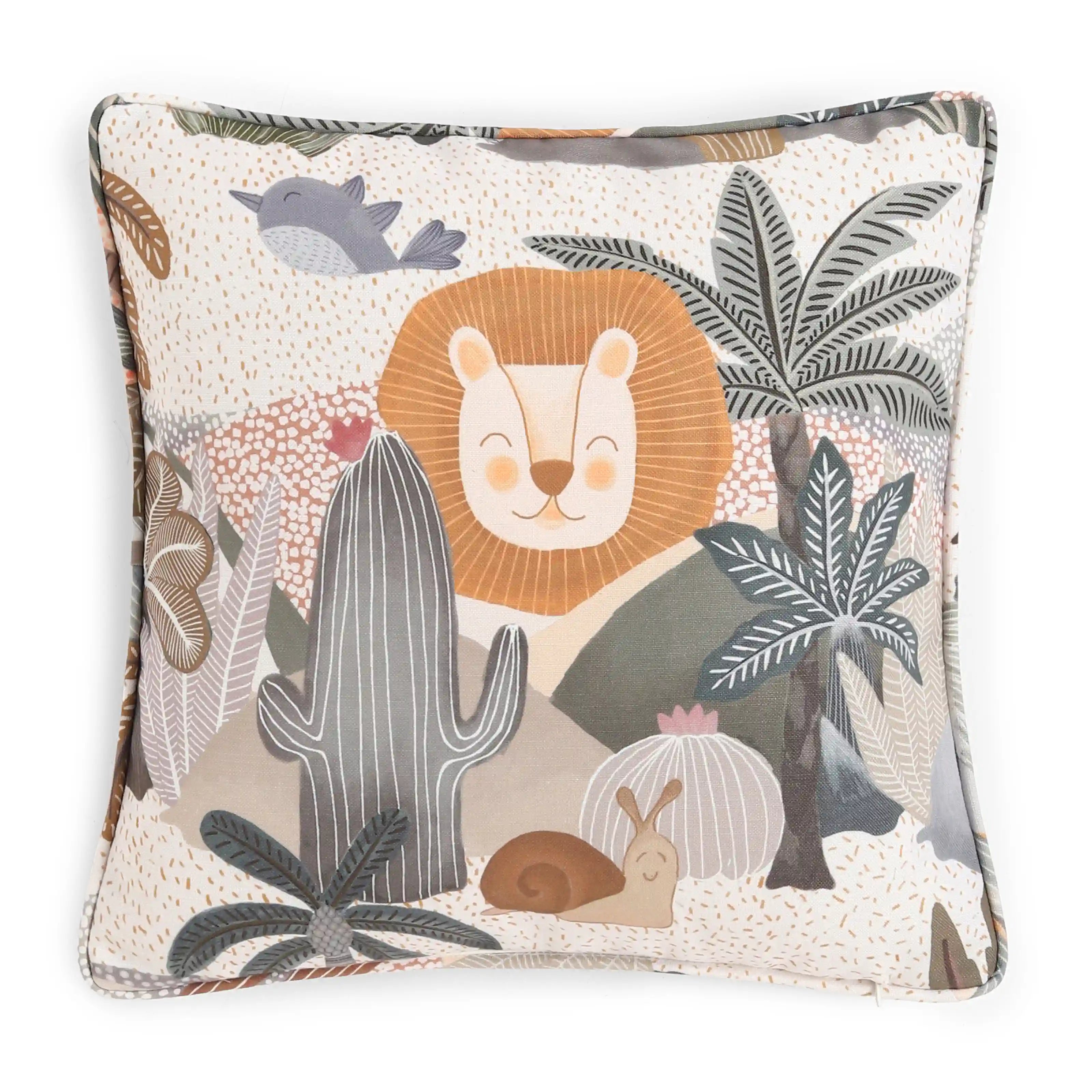 Espricia Printed Cushion Cover | Playful Doodles Playful Jungle / Cushion Cover (41cm x 41cm)