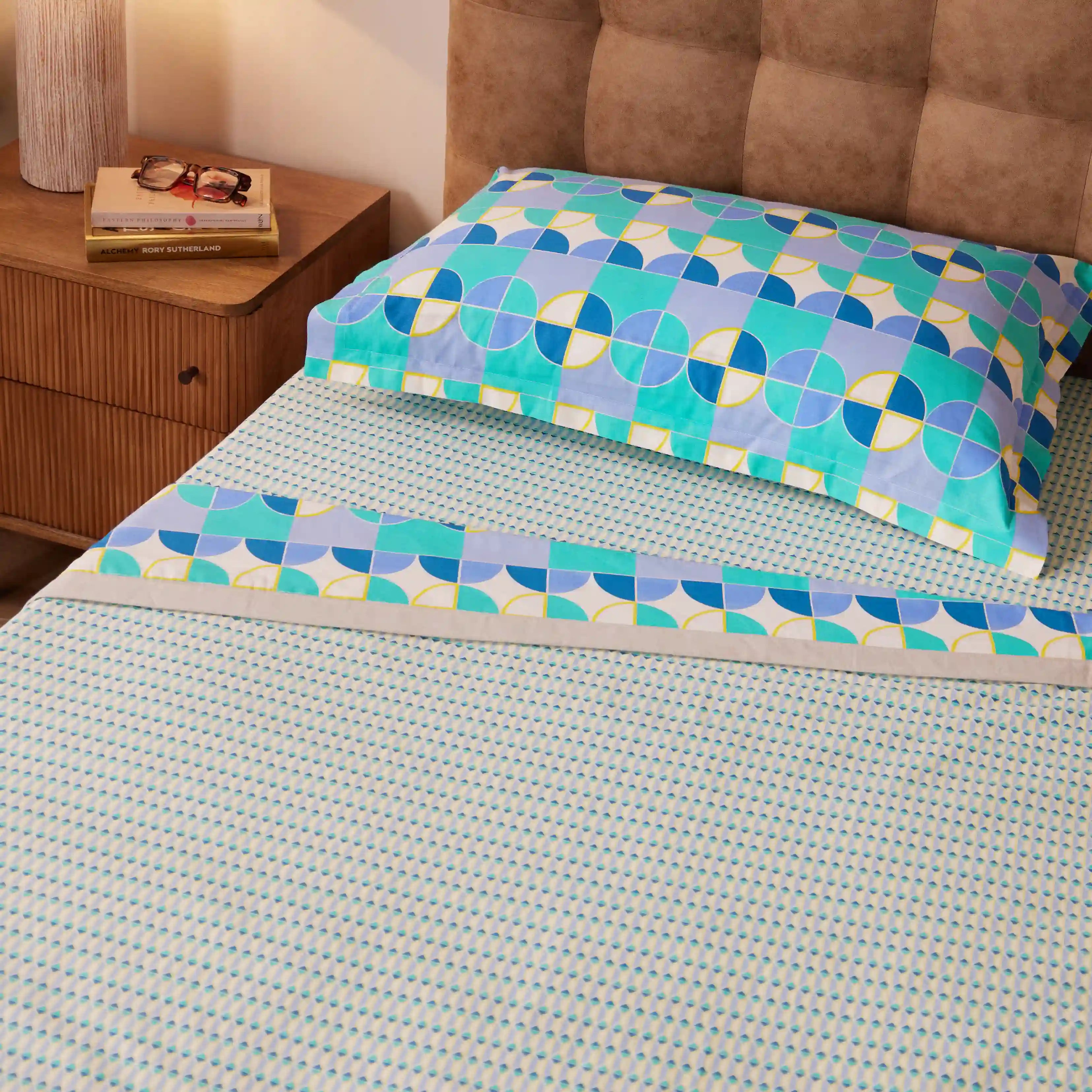 Mishella 100% Cotton Dohar Kaleido Teal / Single