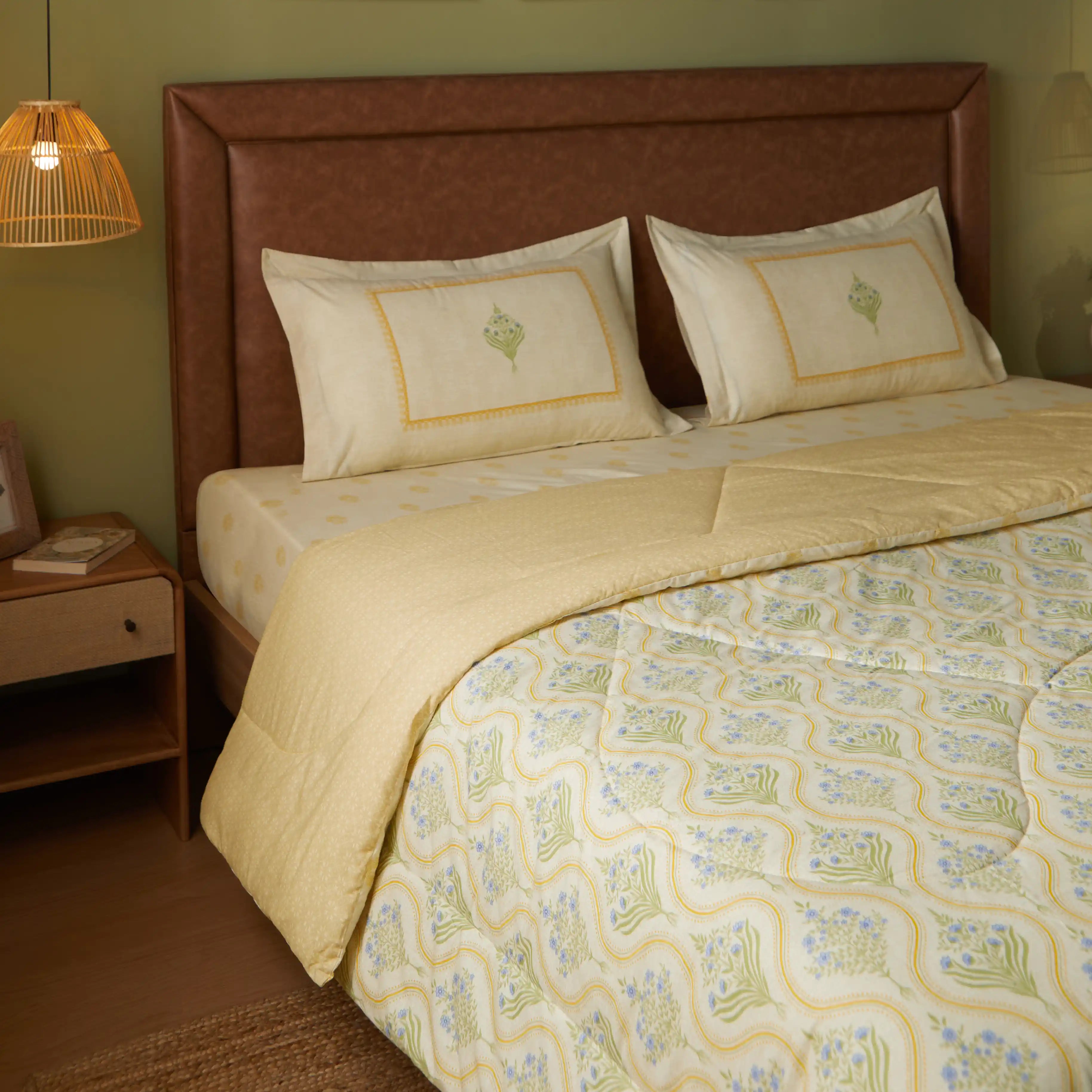 Chippa Lane 100% 120GSM Cotton Comforter Mustard / Double