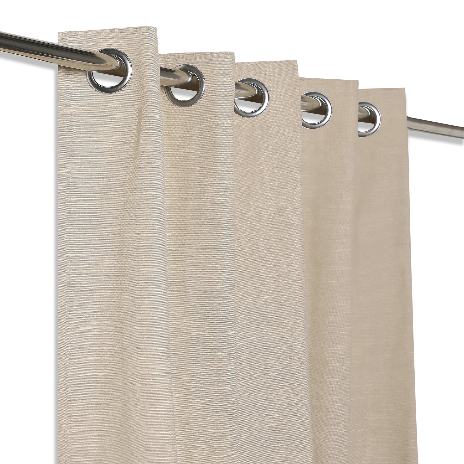 Paleto Set Of 2 Solid Readymade Curtains | Earthen Textures Hazel / Door-XL (9ft X 4.4ft)