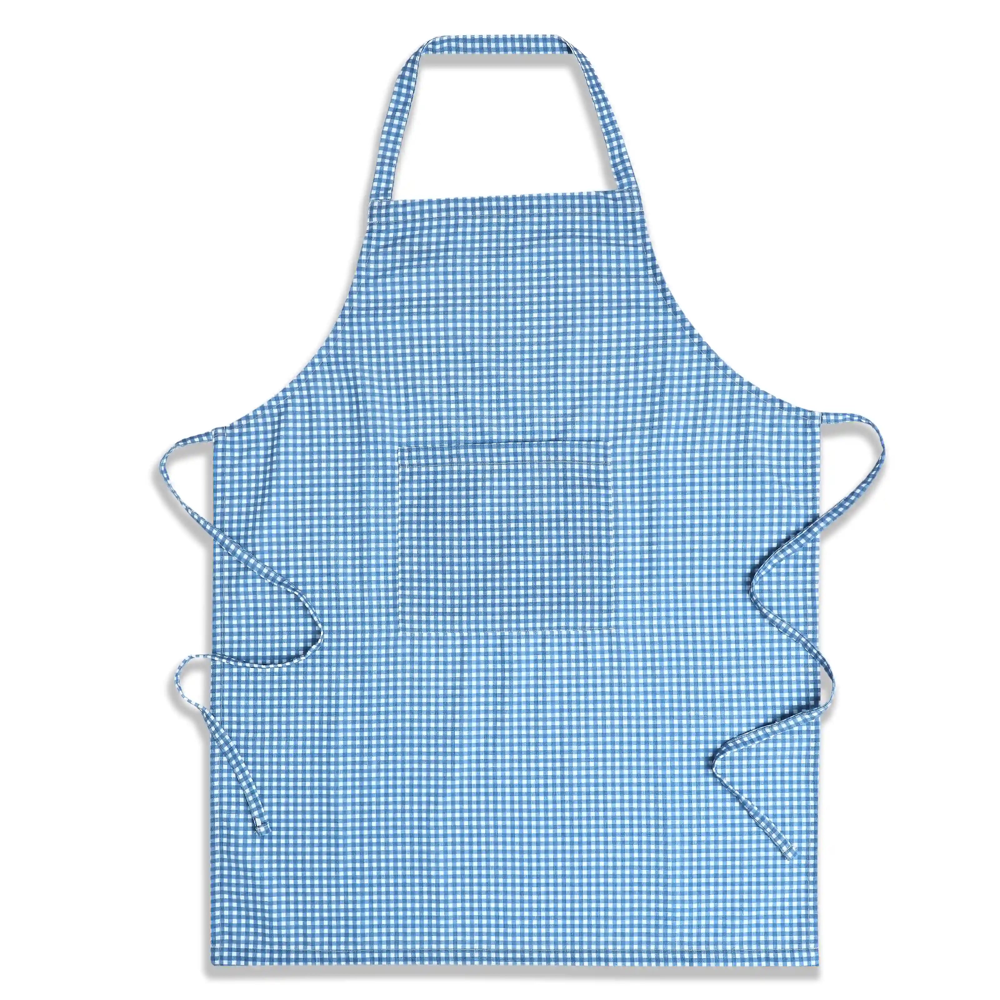Nonna's Home 100% Polyester Apron Small Blueberry Gingham / Apron (70cm x 90cm)