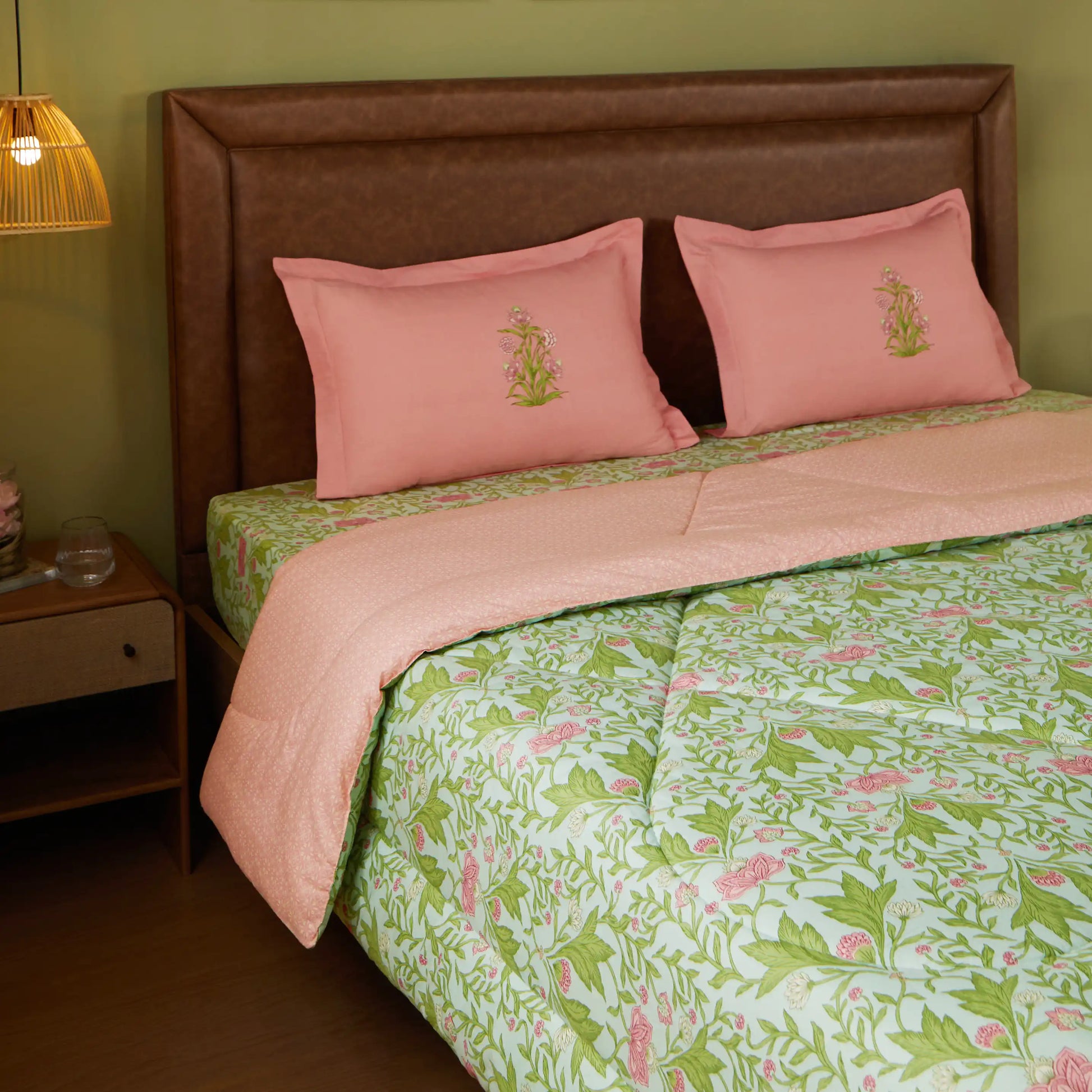 Chippa Lane 100% 120GSM Cotton Comforter Sage Mint / Double